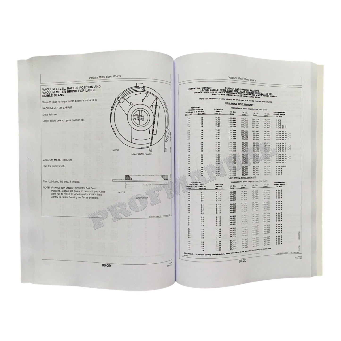 JOHN DEERE 1720 PLANTER OPERATORS MANUAL SERIAL NUMBER 665101-665999