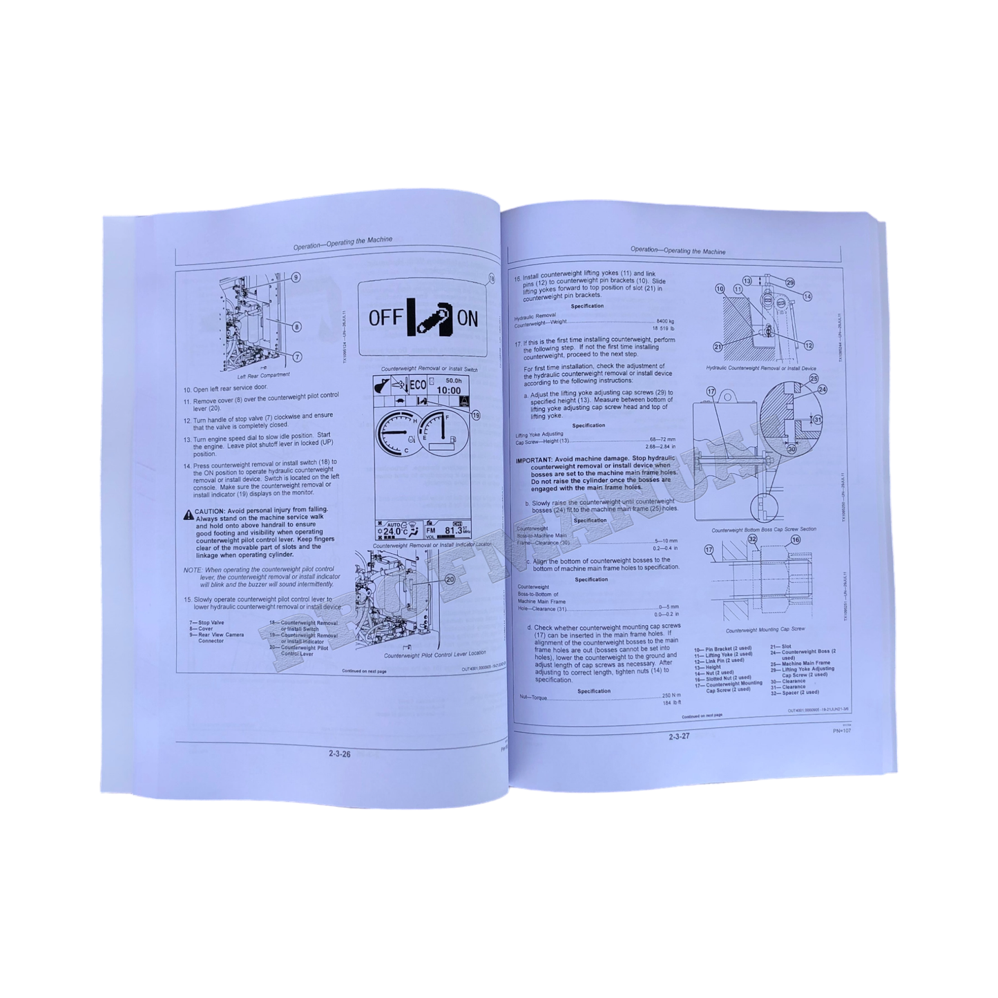 JONH DEERE 470GLC BAGGER-BETRIEBSHANDBUCH Nr. 1