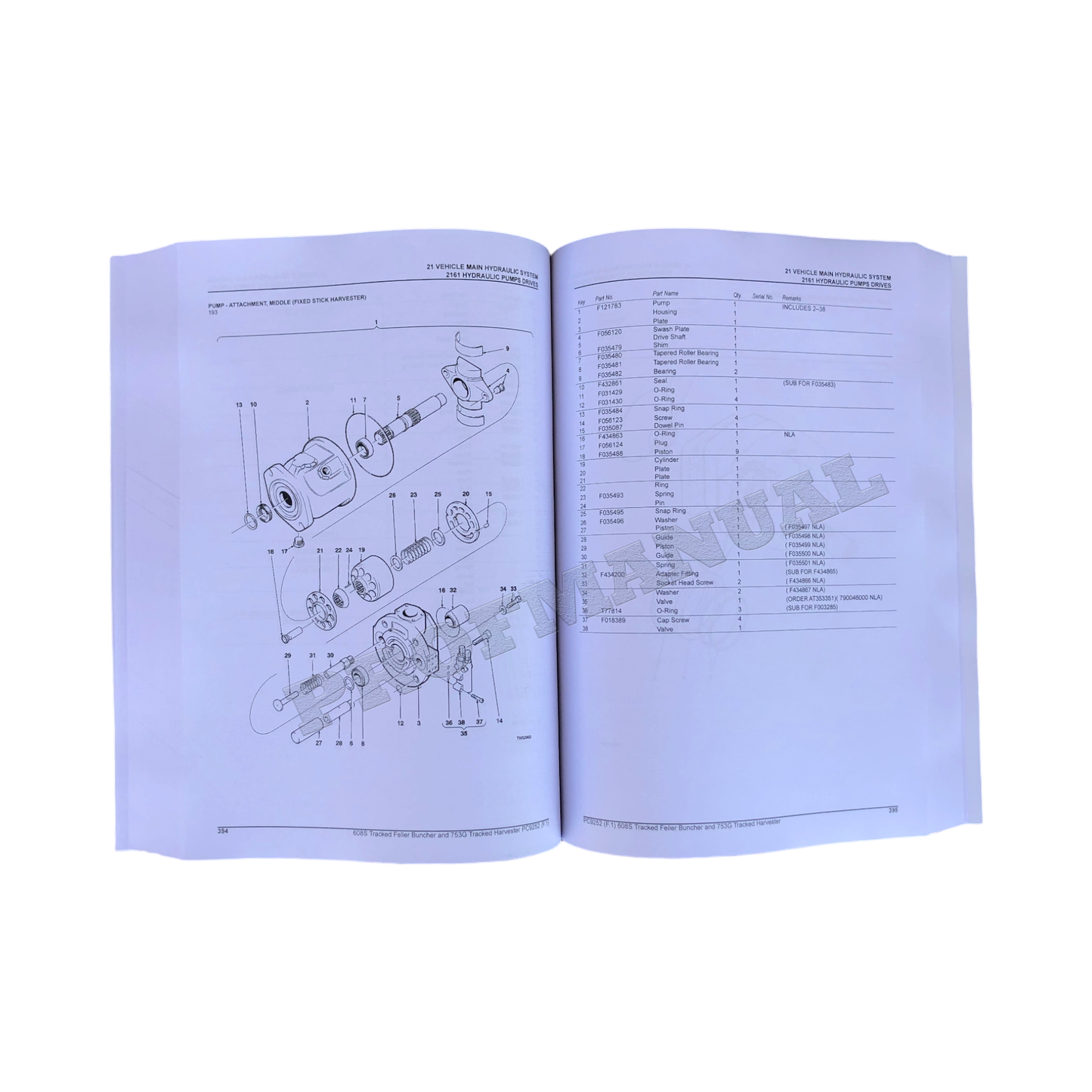 JOHN DEERE 608S 753G ERNTEMASCHINEN-TEILEKATALOGHANDBUCH