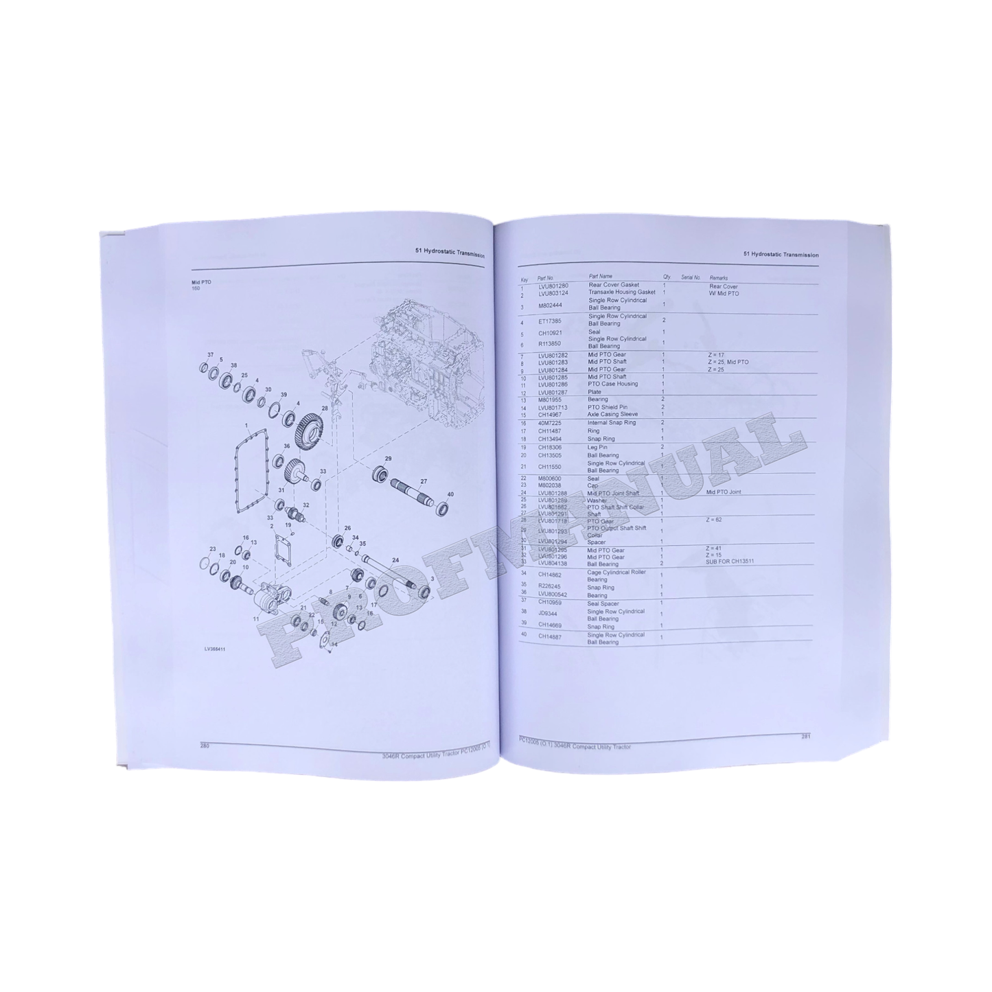 Ersatzteilkataloghandbuch für den Kompakttraktor John Deere 3046R + !BONUS!