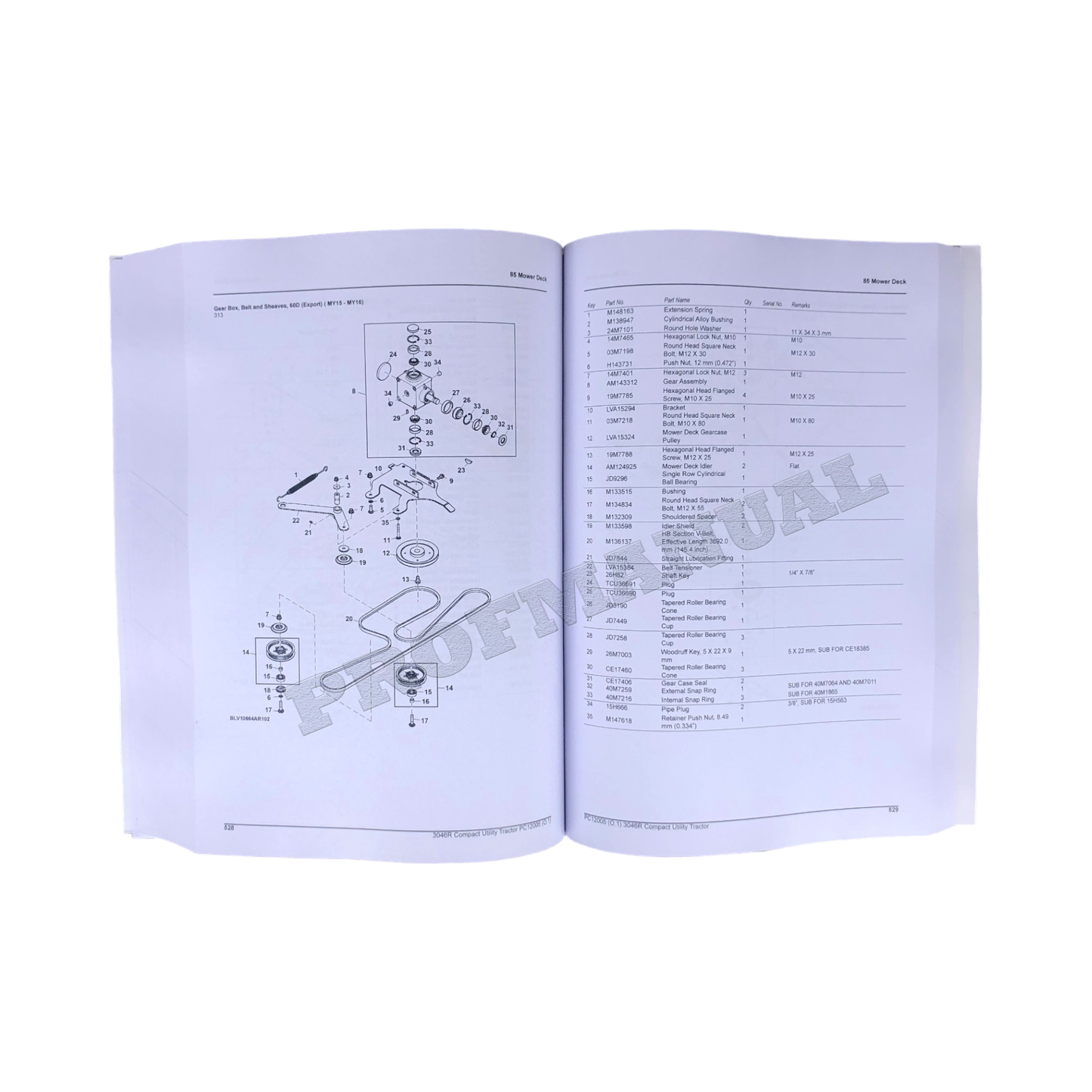 Ersatzteilkataloghandbuch für den Kompakttraktor John Deere 3046R + !BONUS!