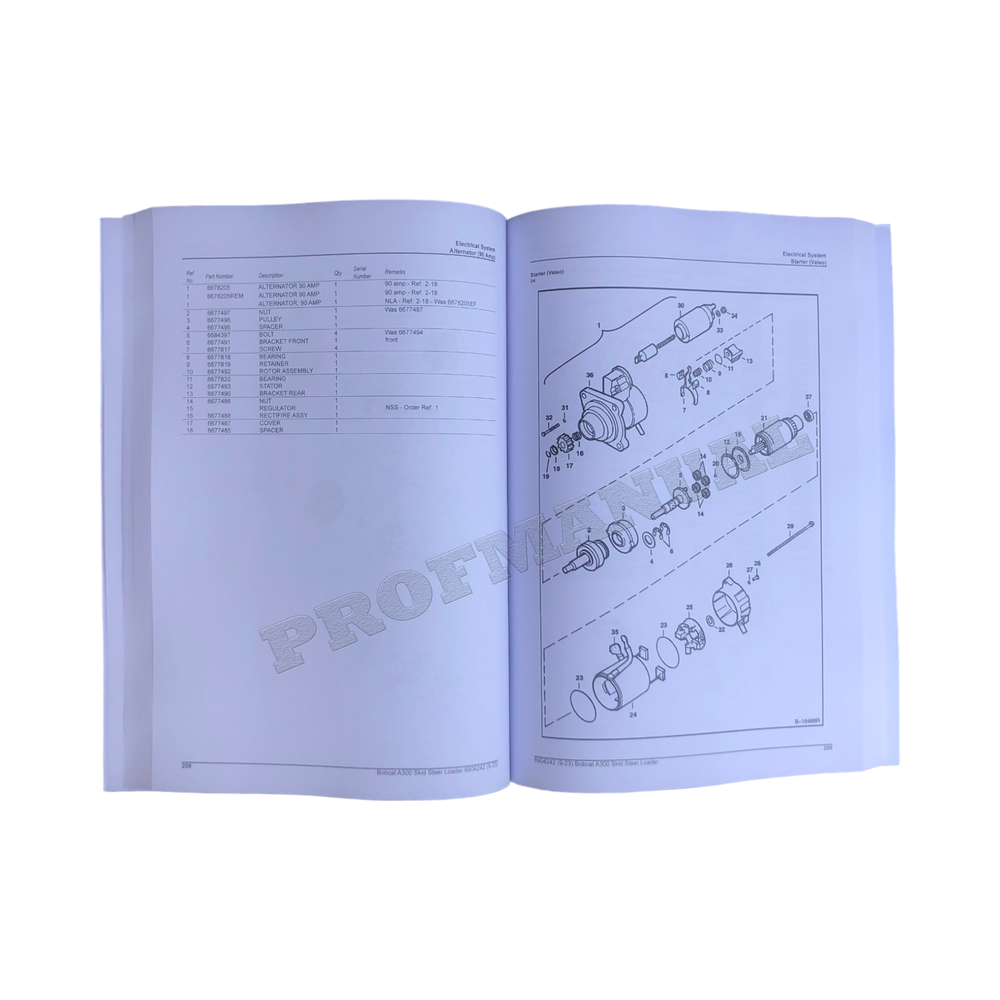 Bobcat A300 Kompaktlader Ersatzteilkatalog Handbuch 539911001- 540011001-