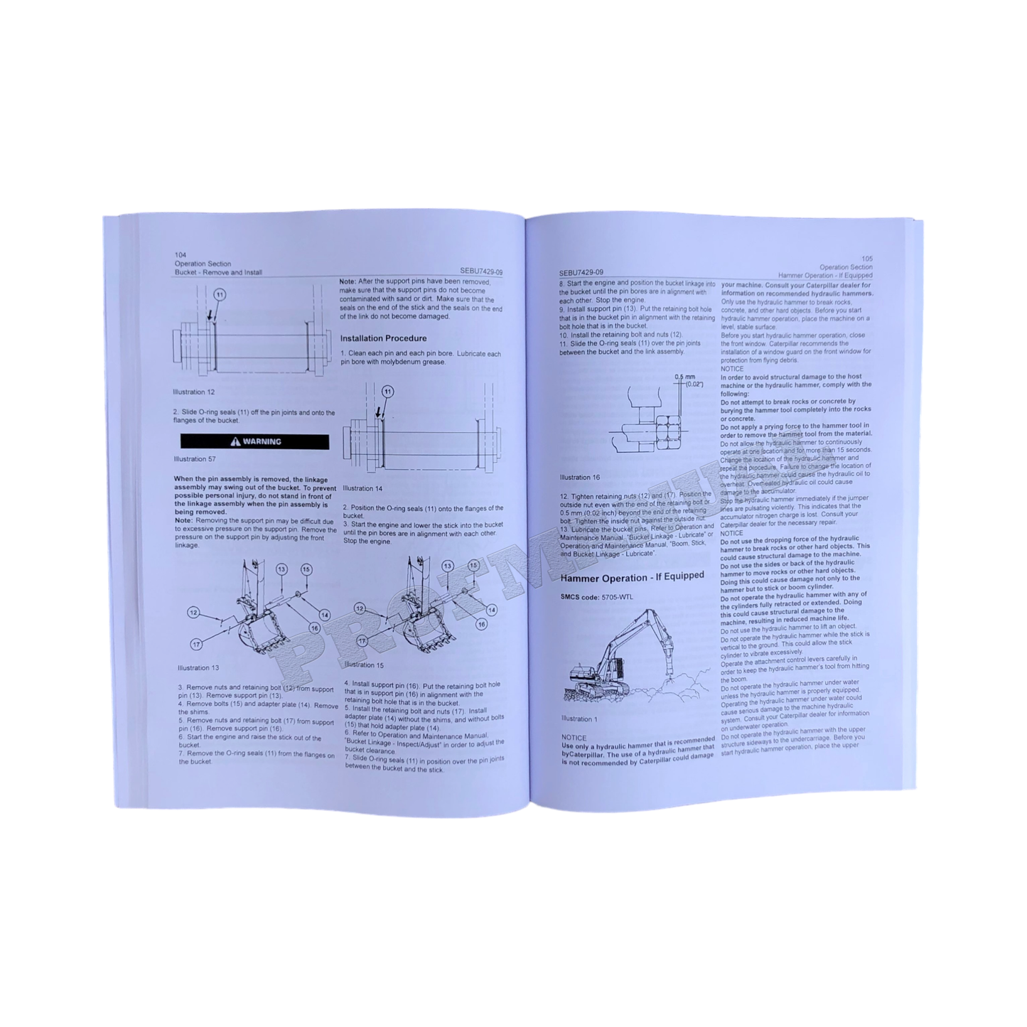 Caterpillar 311C Excavator Operators Maintenance Manual