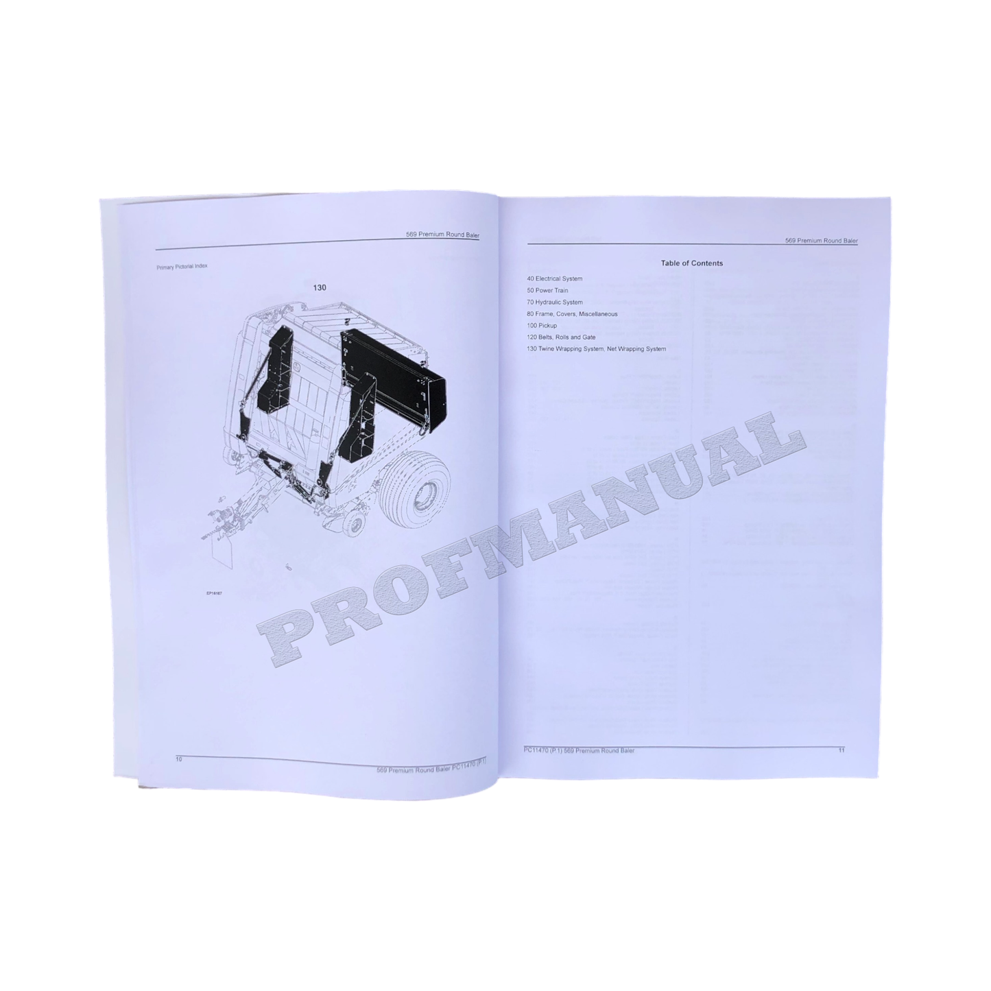 JOHN DEERE 569 PREMIUM RUNDBALLENPRESSE ERSATZTEILKATALOG HANDBUCH SN 380001 -