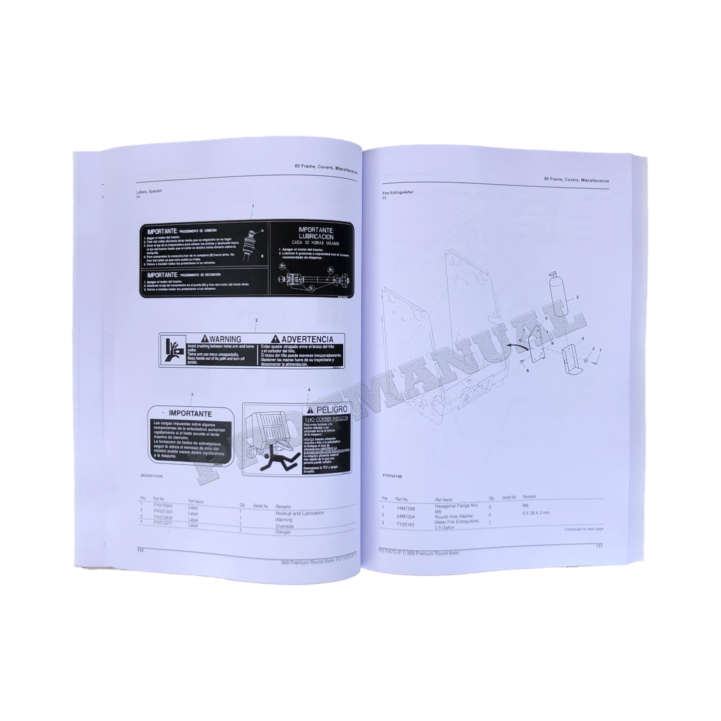 JOHN DEERE 569 PREMIUM RUNDBALLENPRESSE ERSATZTEILKATALOG HANDBUCH SN 380001 -