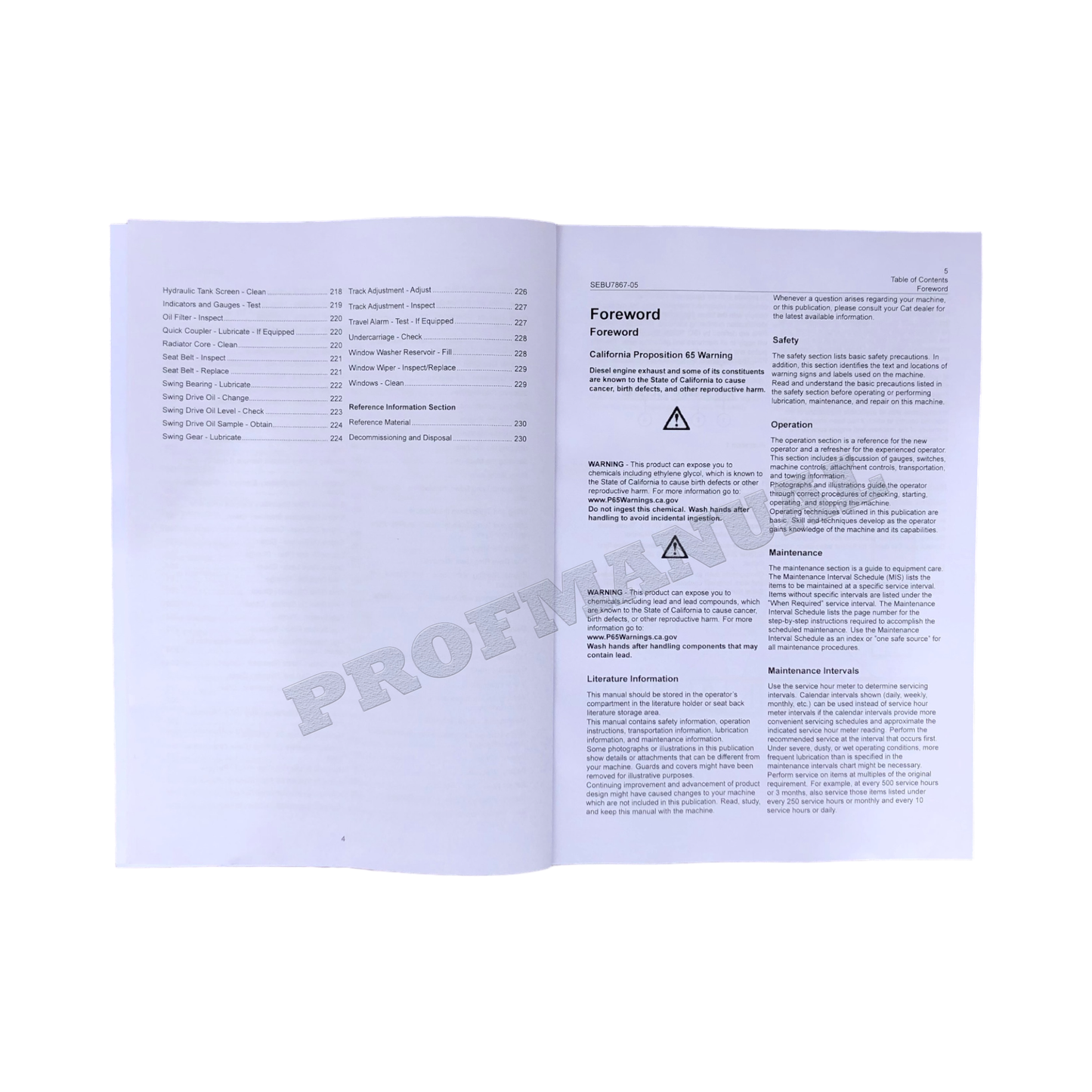 Caterpillar 320D Excavator Operators Maintenance Manual CXY1-Up DHK1-Up