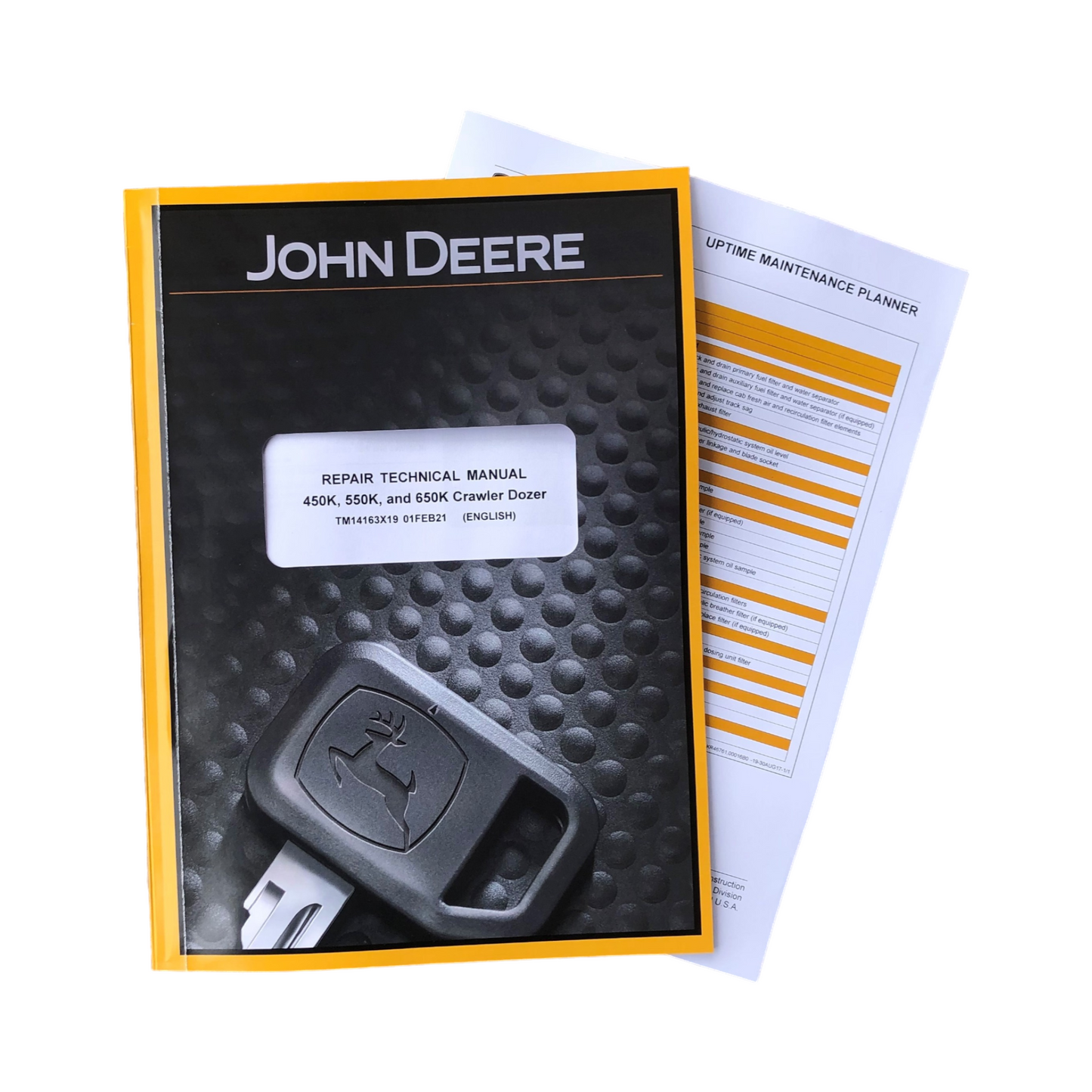 JOHN DEERE 450K 550K 650K CRAWLER DOZER REPAIR SERVICE MANUAL TM14163 +BONUS!