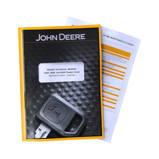 JOHN DEERE 450K 550K 650K CRAWLER DOZER REPAIR SERVICE MANUAL + !BONUS!