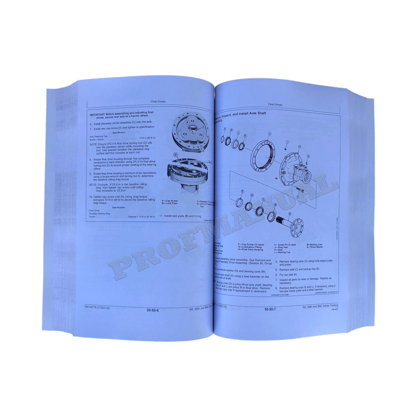 JOHN DEERE 5075M 5090M 5100M 5100MH TRACTOR REPAIR SERVICE MANUAL TM143719