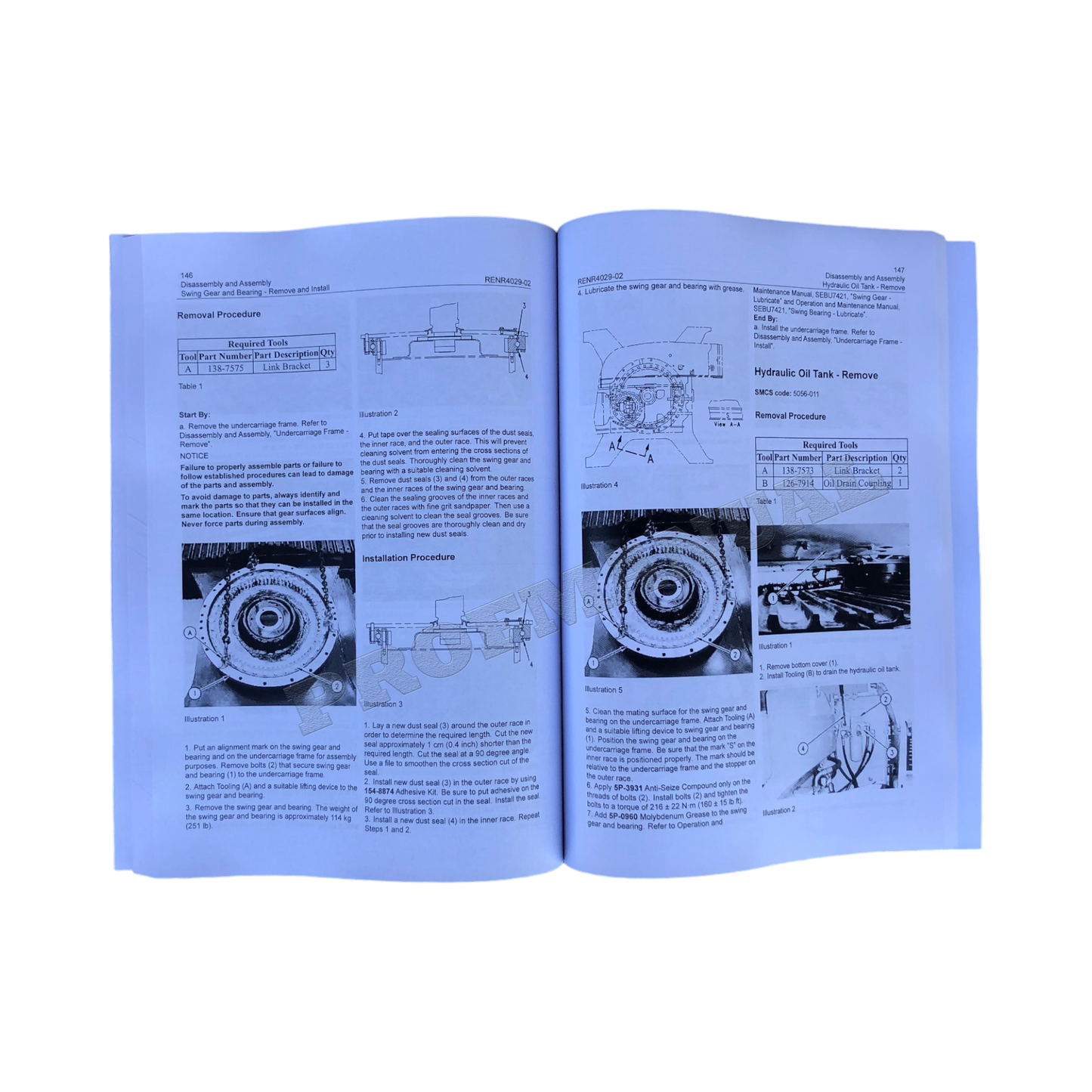 Caterpillar 307C Excavator Service Manual Disassem Assem