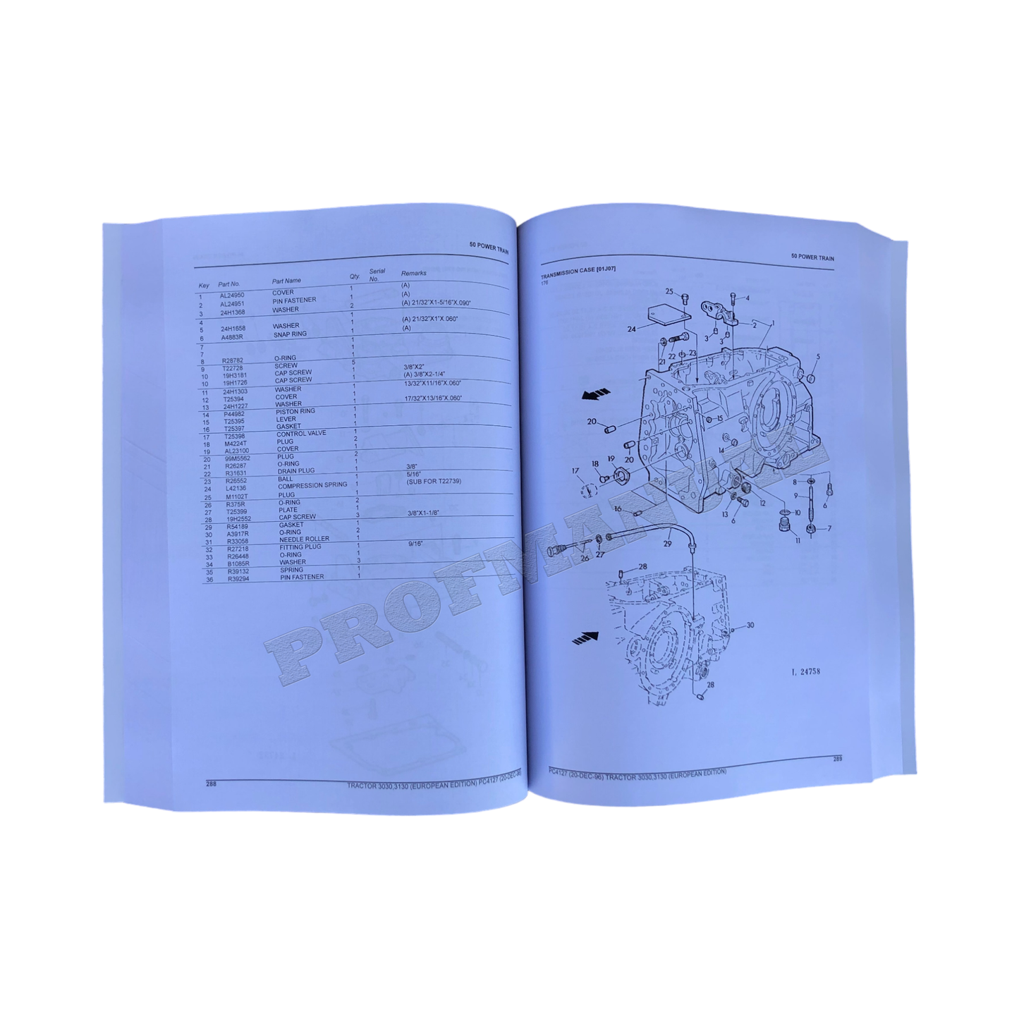 JOHN DEERE 3130 3030 TRACTOR PARTS CATALOG MANUAL