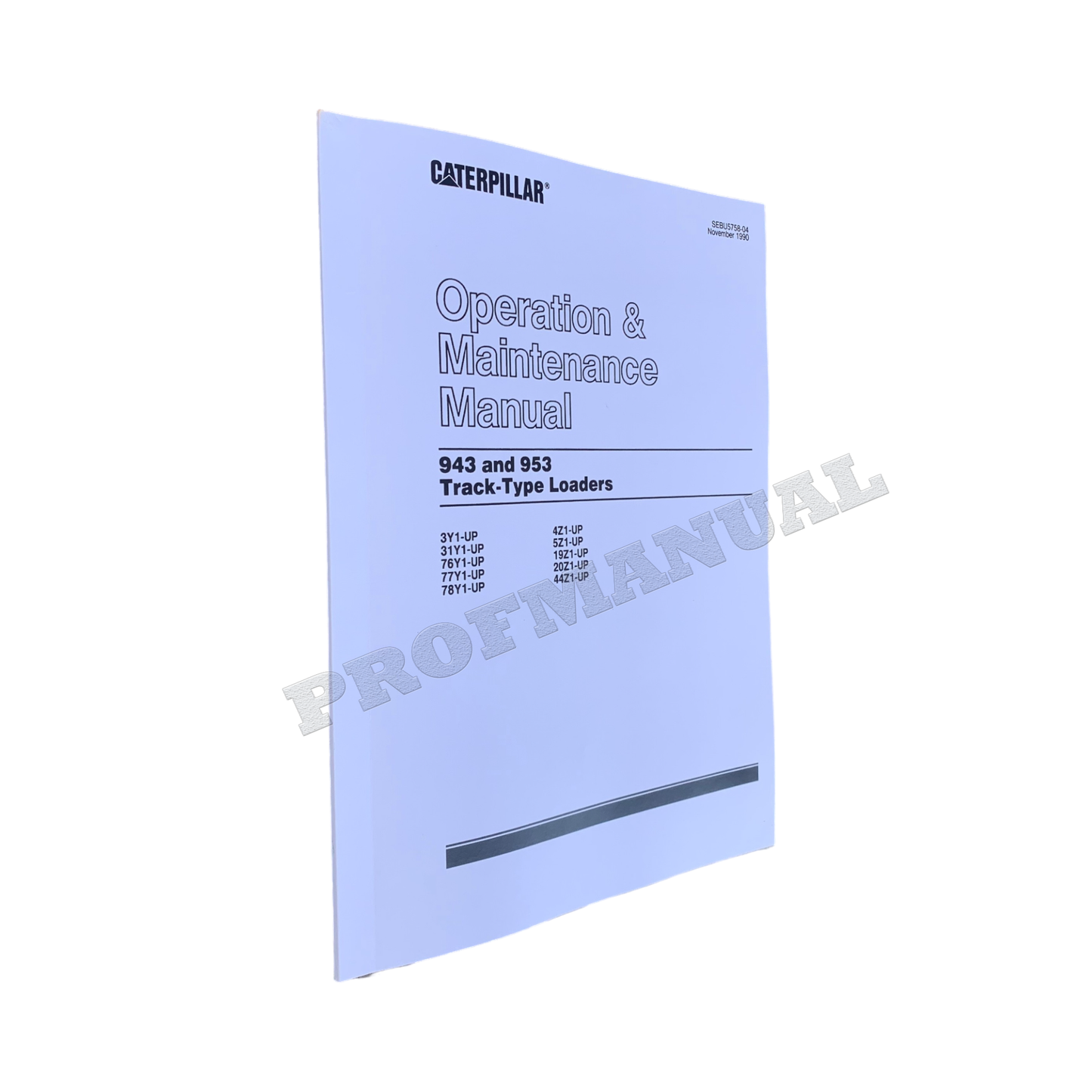 Caterpillar 943 953 Track Type Loader Operators Maintenance Manual