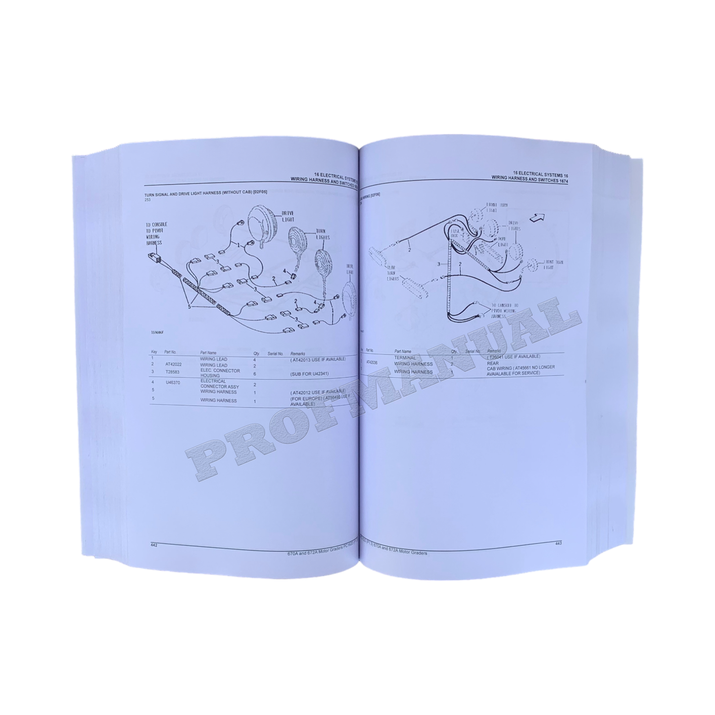 MANUEL DU CATALOGUE DES PIÈCES DE LA NIVELEUSE JOHN DEERE 670A 672A