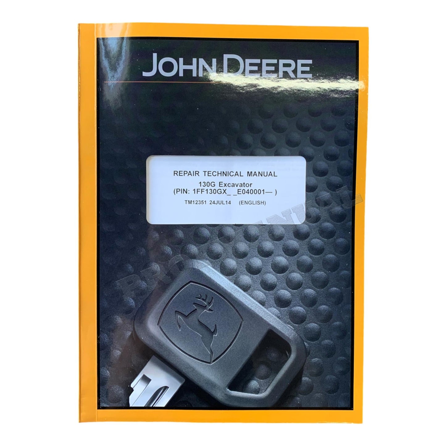 JOHN DEERE 130G EXCAVATOR REPAIR SERVICE TECHNICAL MANUAL TM12351 SN E040001-