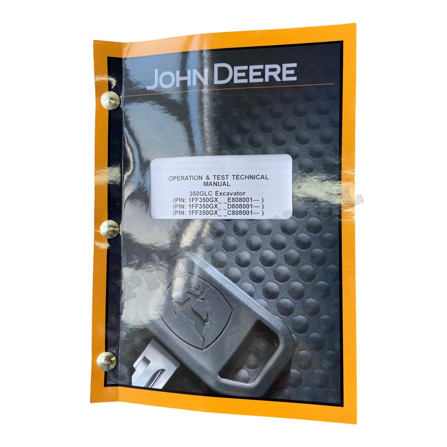 JOHN DEERE 350GLC EXCAVATOR OPERATION TEST SERVICE MANUAL S.N. E808001- TM12173