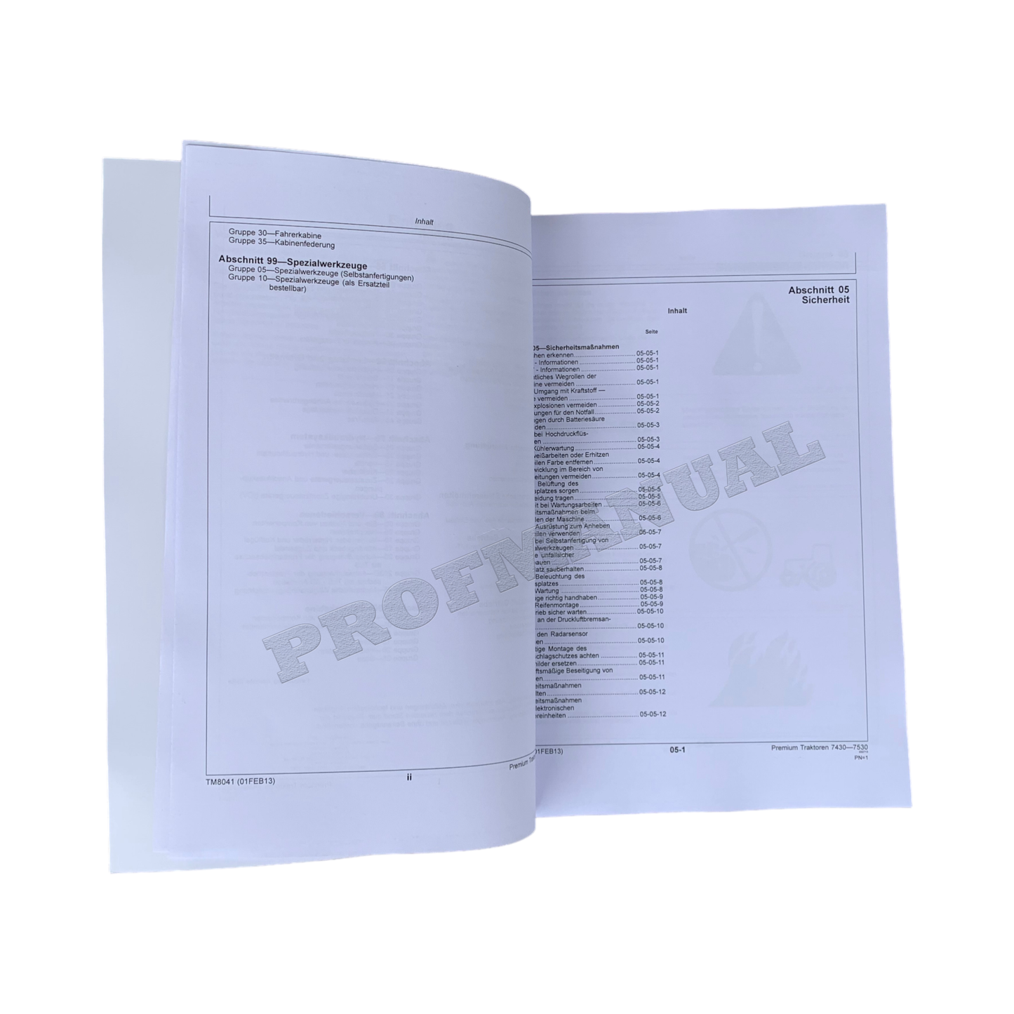 JOHN DEERE 7430 7530 PREMIUM TRAKTOR REPARATURHANDBUCH WERKSTATTHANDBUCH