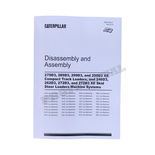 Caterpillar 246D3 262D3 272D3 Loader Suppl Service Manual Disassem Assem