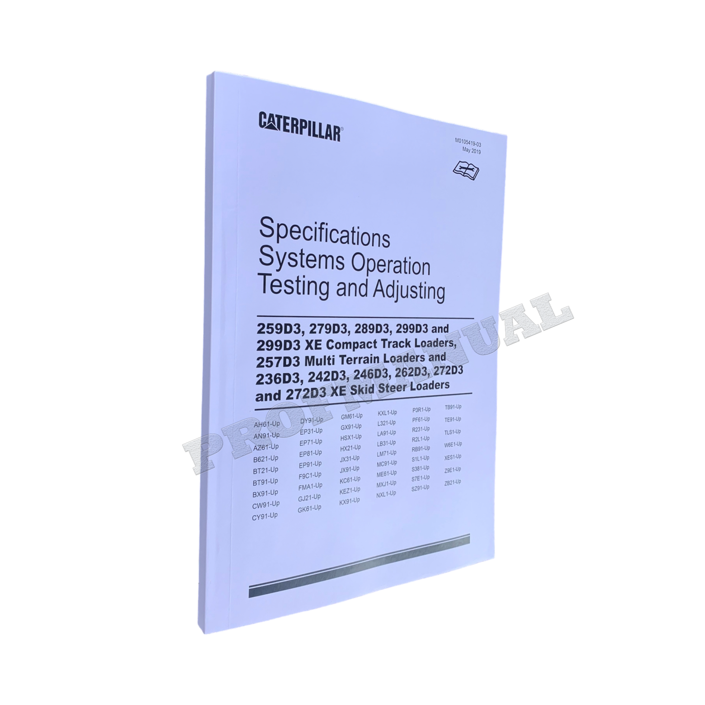 Chargeur Caterpillar 236D3 242D3 246D3 Spécifications Fonctionnement Test Réglage Manuel