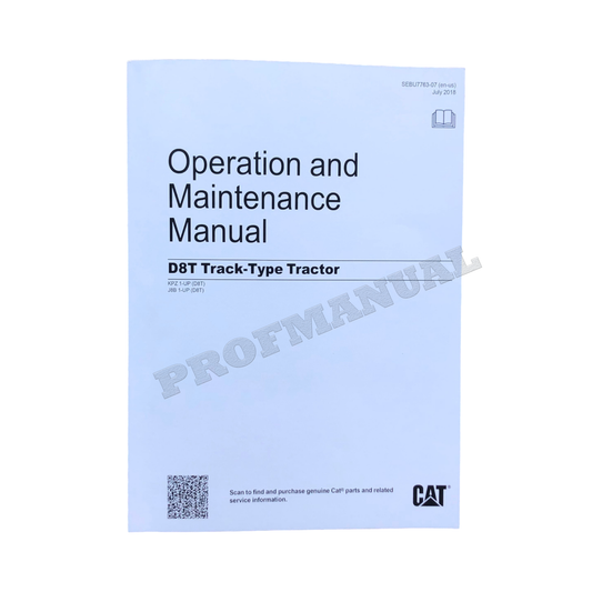 Caterpillar D8T Track Tractor Operators Maintenance Manual ser J8B1-UP KPZ1-UP