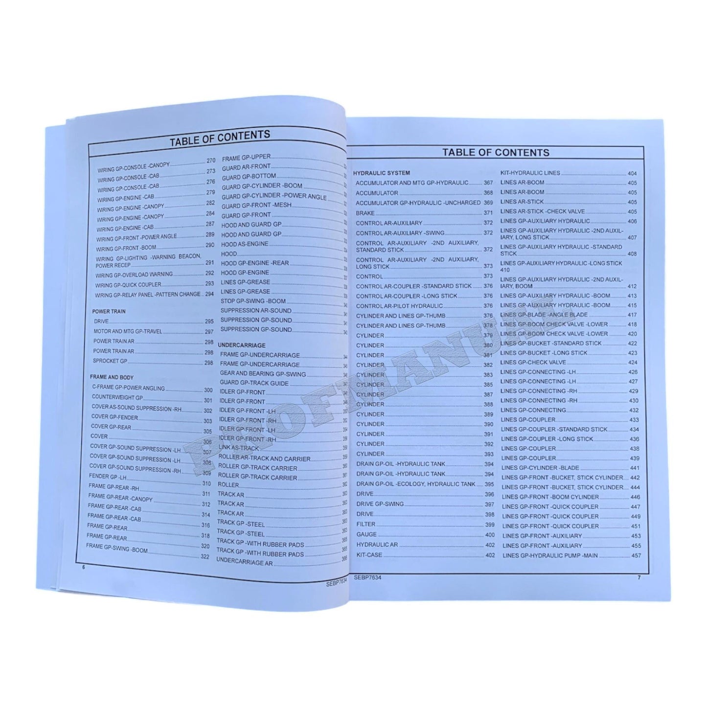 Caterpillar Cat 305E2 Mini Hydraulic Excavator Parts Catalog Manual