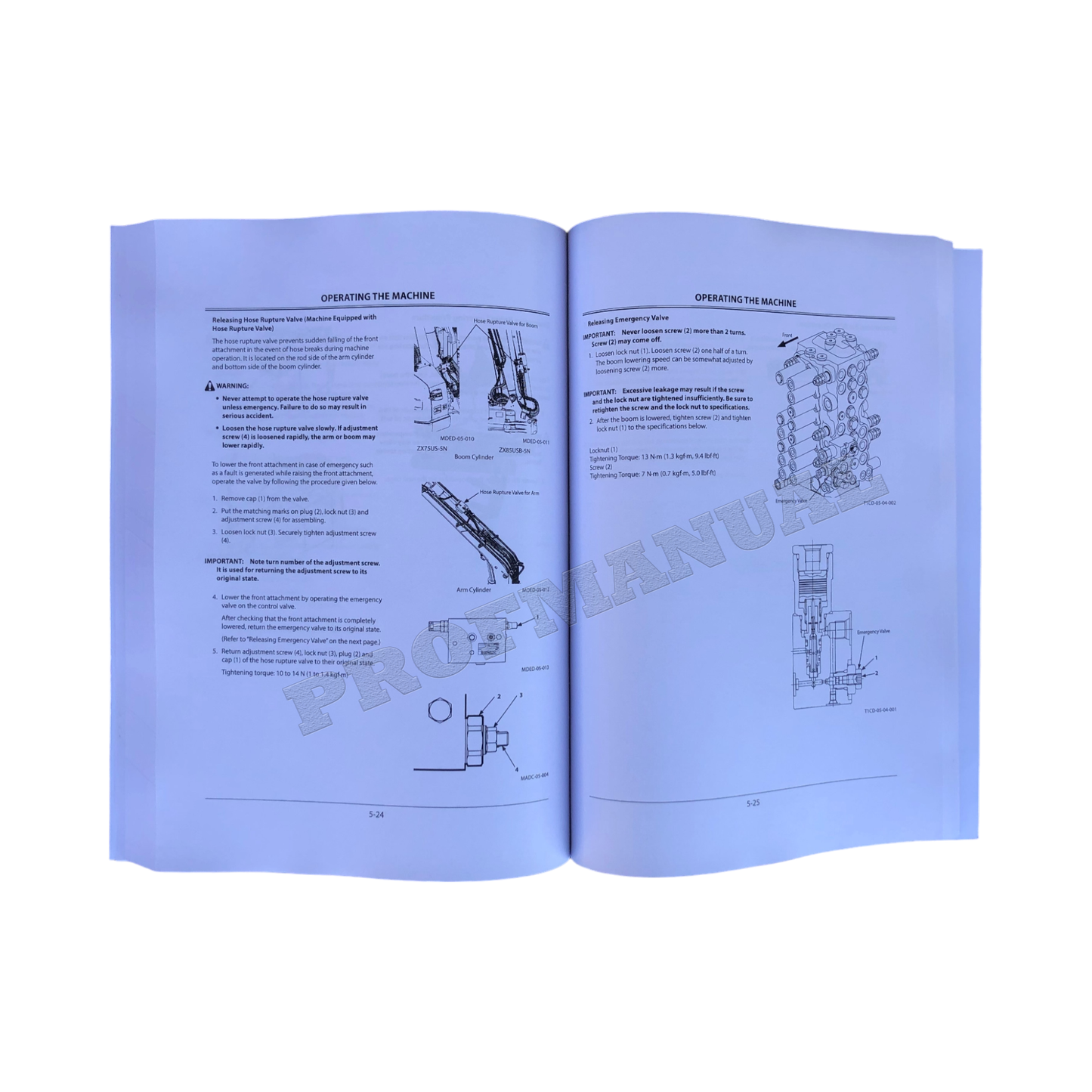 HITACHI ZAXIS ZX 75US-5N 85USB-5N EXCAVATOR OPERATORS MANUAL