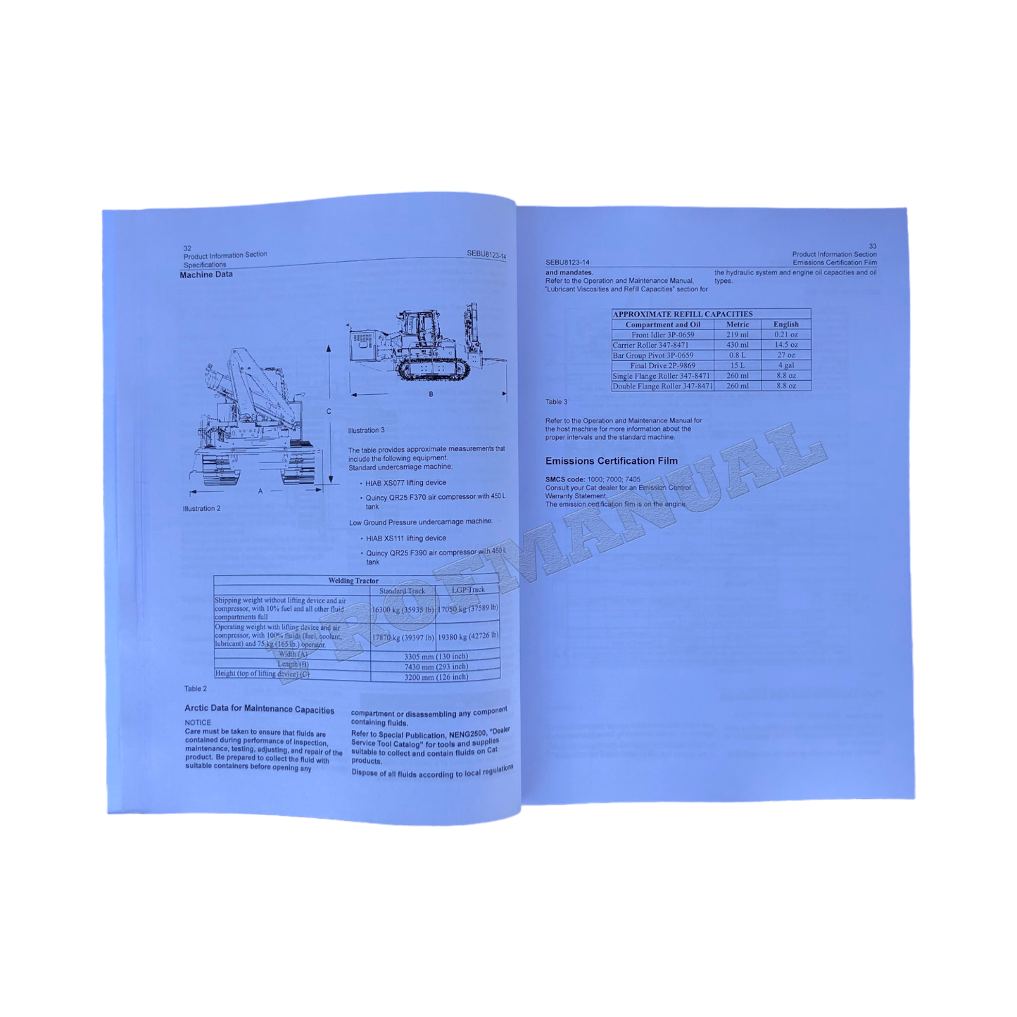 Caterpillar 953D Track Type Loader Operators Maintenance Manual