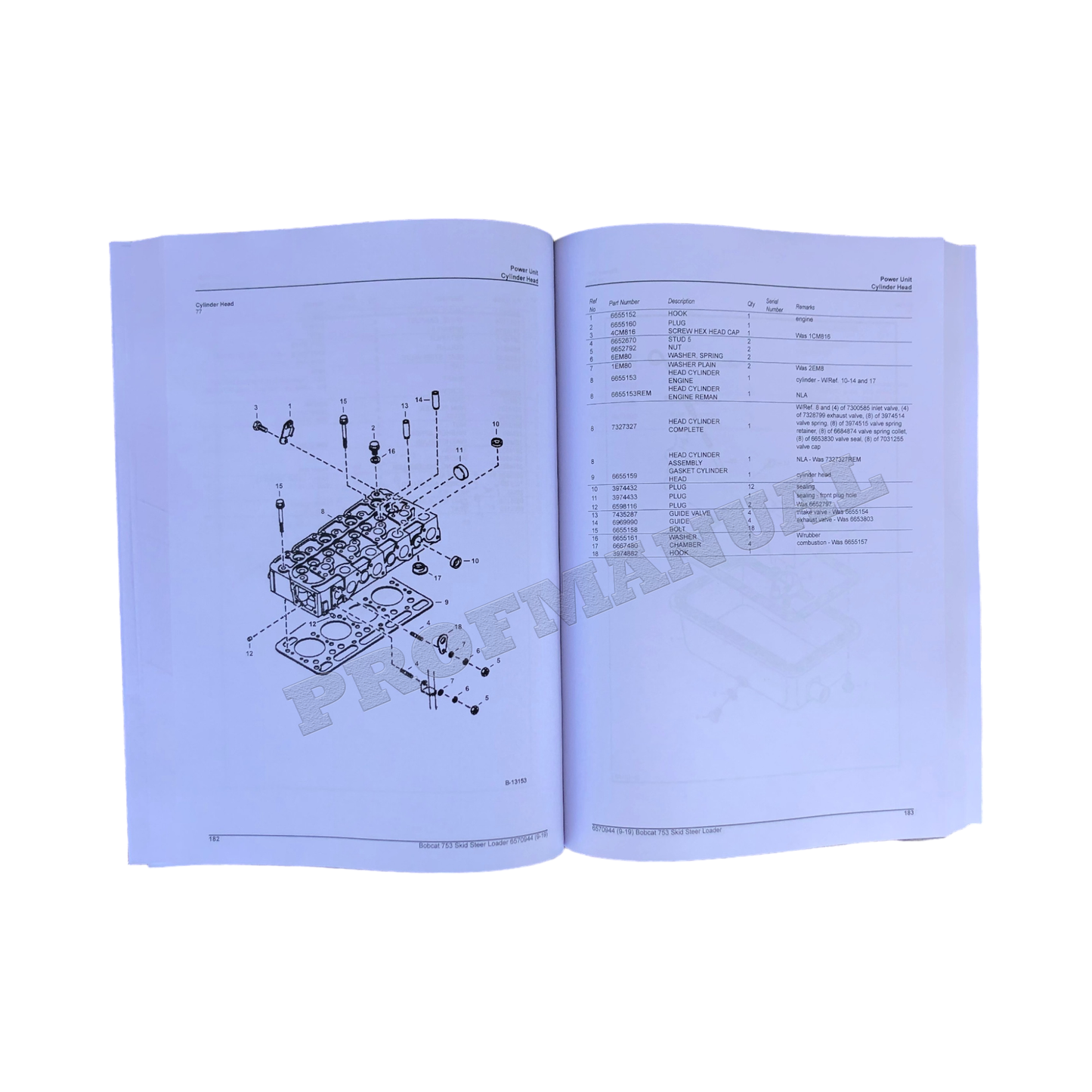 Catalogue de pièces détachées pour chargeuse compacte Bobcat 753, manuel 508611001-508629999