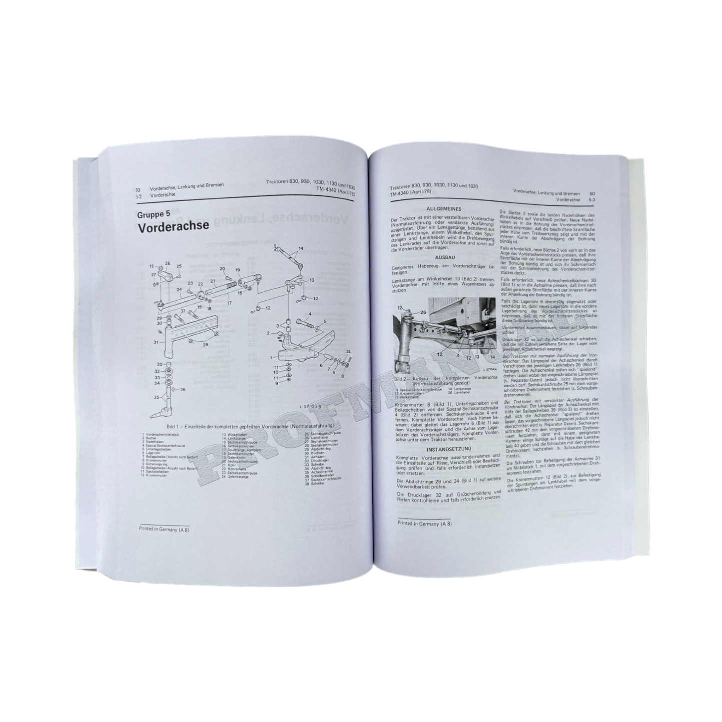 JOHN DEERE 830 930 1030 1130 1630 TRAKTOR REPARATURHANDBUCH WERKSTATTHANDBUCH