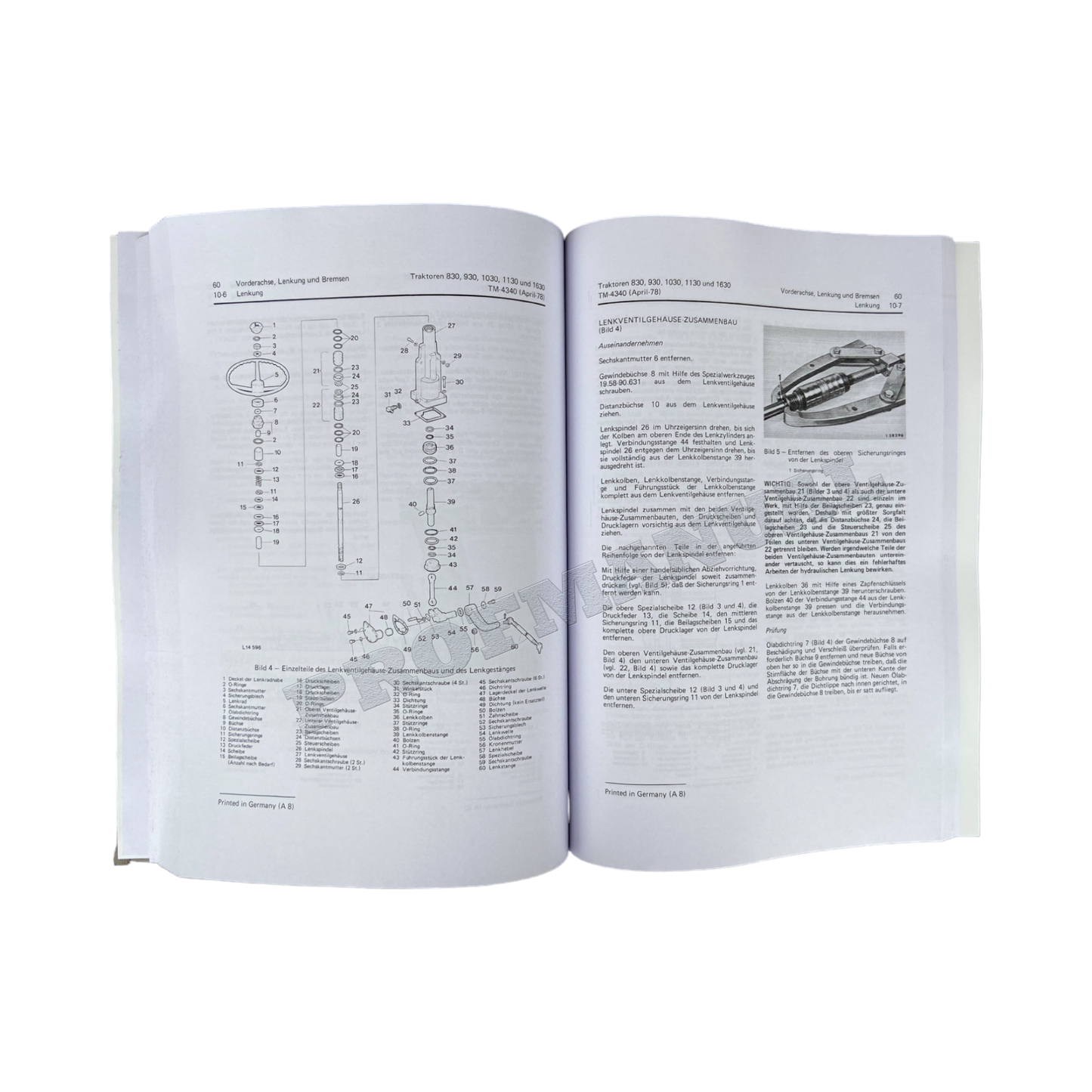 JOHN DEERE 830 930 1030 1130 1630 TRAKTOR REPARATURHANDBUCH WERKSTATTHANDBUCH