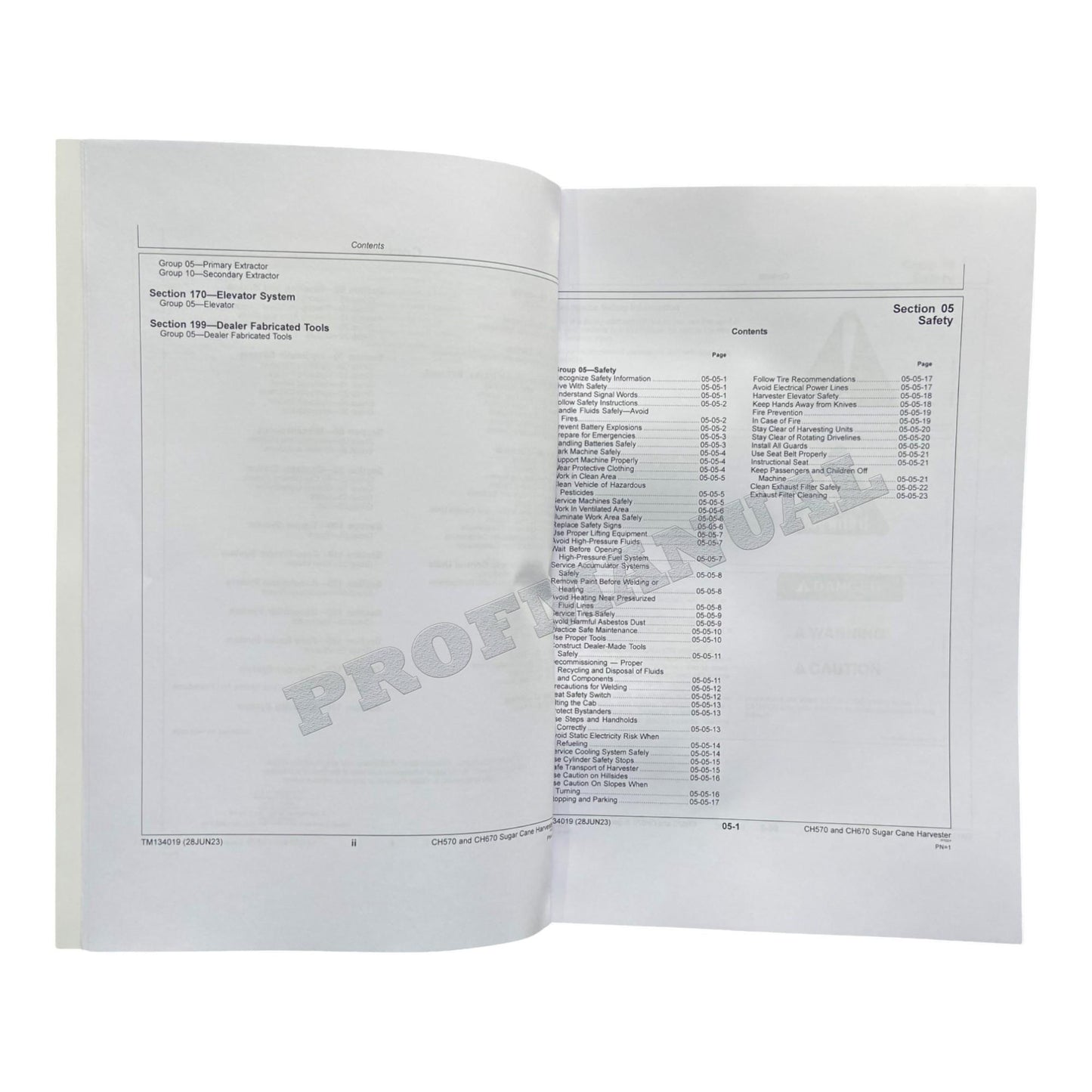 JOHN DEERE CH570 CH670 HARVESTER REPAIR SERVICE TECHNICAL MANUAL TM134019