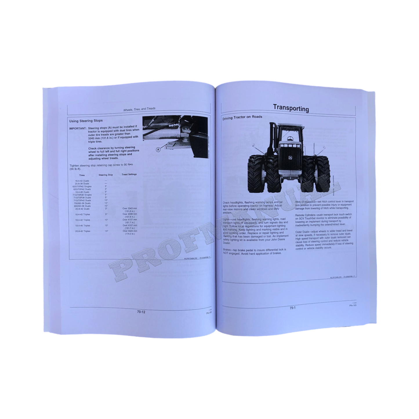 JOHN DEERE 9200 9400 9300 9100 TRAKTOR-BETRIEBSHANDBUCH