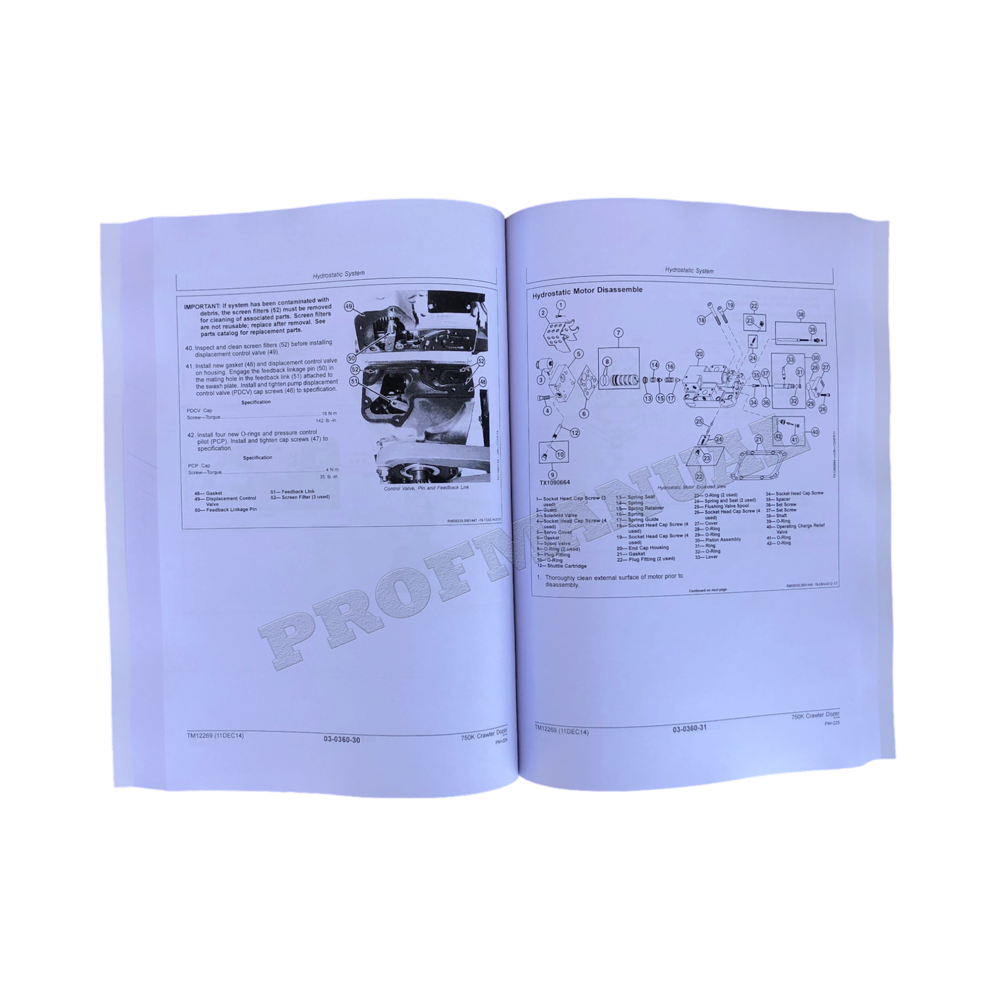 JOHN DEERE 750K CRAWLER DOZER REPARATUR-SERVICEHANDBUCH 