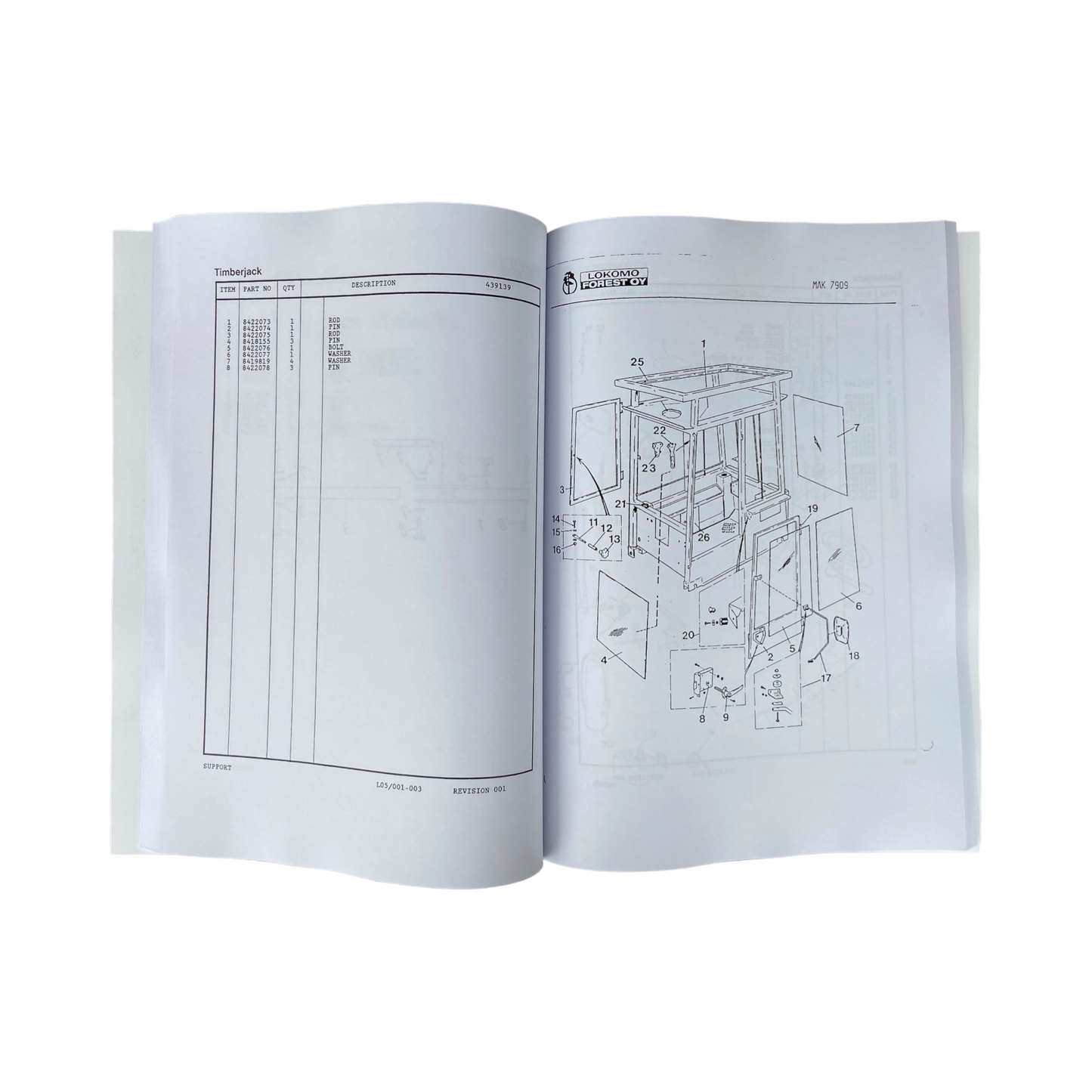 JOHN DEERE 910 FORWARDER-TEILEKATALOGHANDBUCH 900000-910930