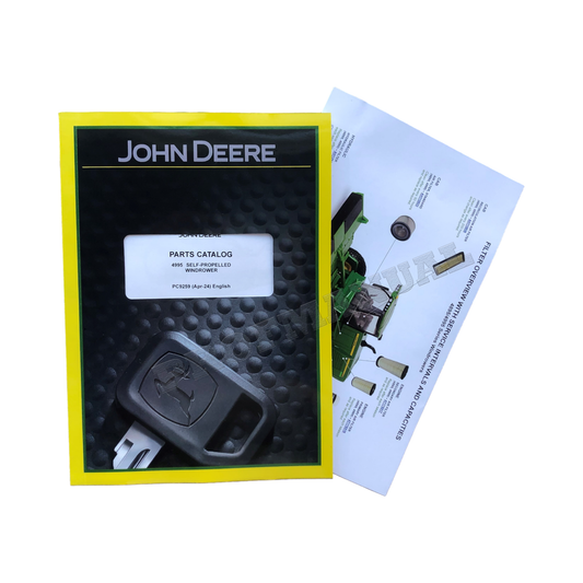 JOHN DEERE 4995 WINDROWER PARTS CATALOG MANUAL + !BONUS!