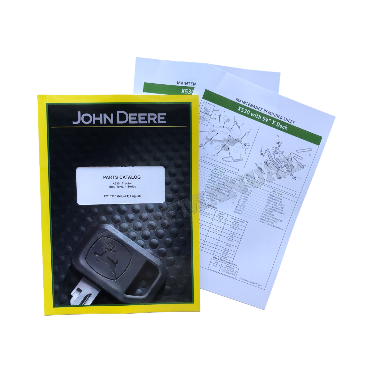 JOHN DEERE X530 TRAKTOR-ERSATZTEILKATALOG-HANDBUCH + !BONUS! 