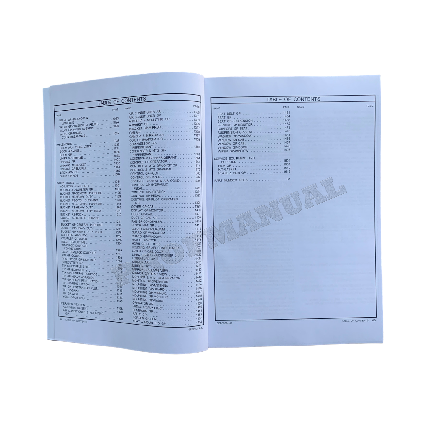 Caterpillar Cat 336D L Excavator Parts Catalog Manual ser THX16780-Up W3K1-Up