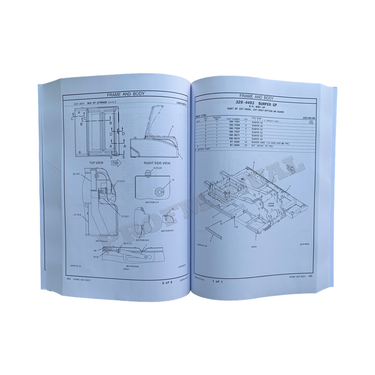 Caterpillar Cat 336D L Excavator Parts Catalog Manual ser THX16780-Up W3K1-Up