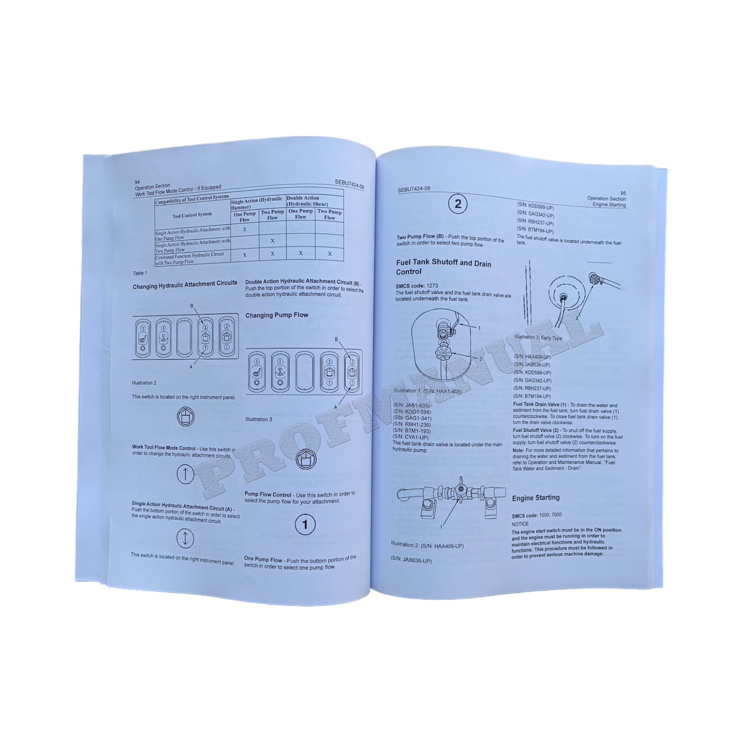 Caterpillar 312C Excavator Operators Maintenance Manual CBA1-Up FDS1-Up