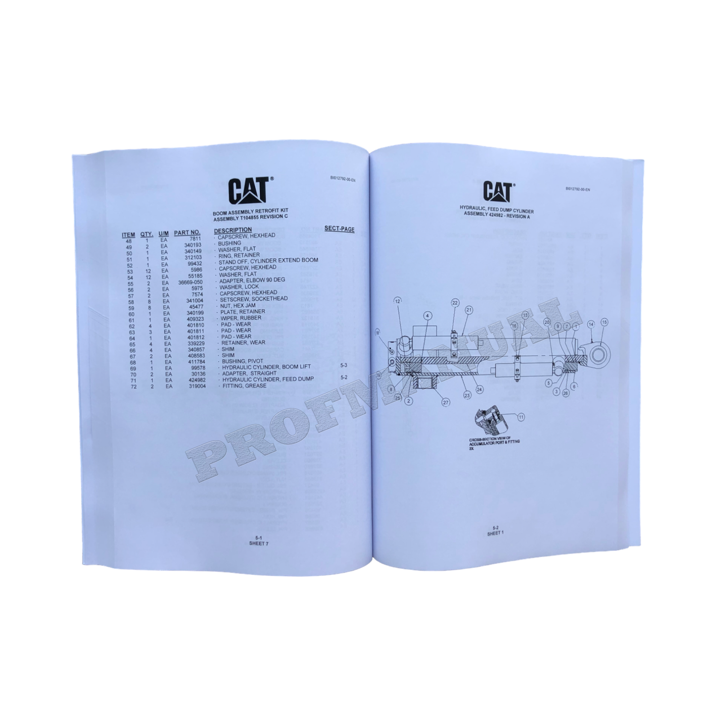 Caterpillar Cat MD5090 Hydra Trac Drill Parts Catalog Manual ser SEW07261