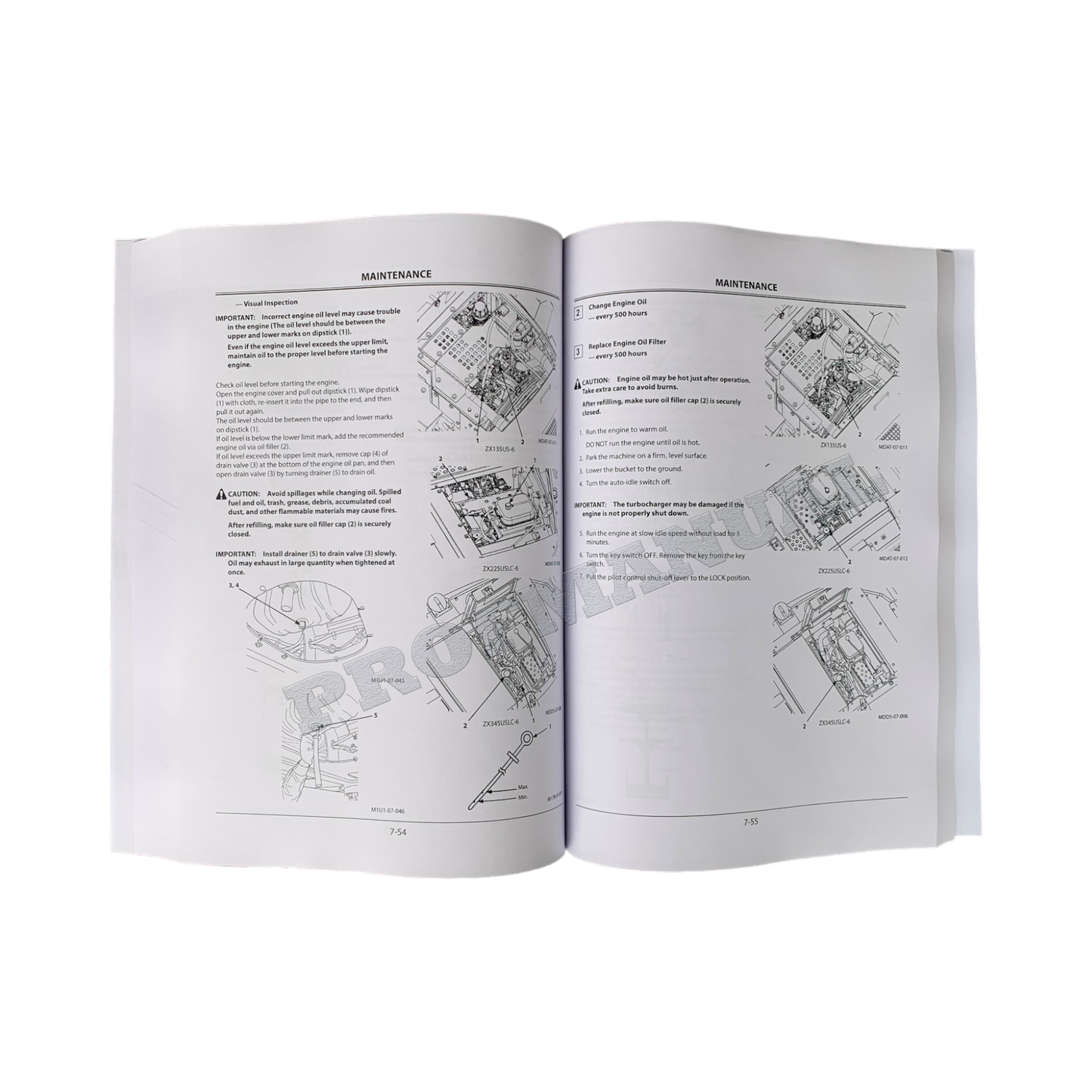 HITACHI 135US-6 225US-6 345US-6 345USLC-6 BAGGER-BETRIEBSHANDBUCH