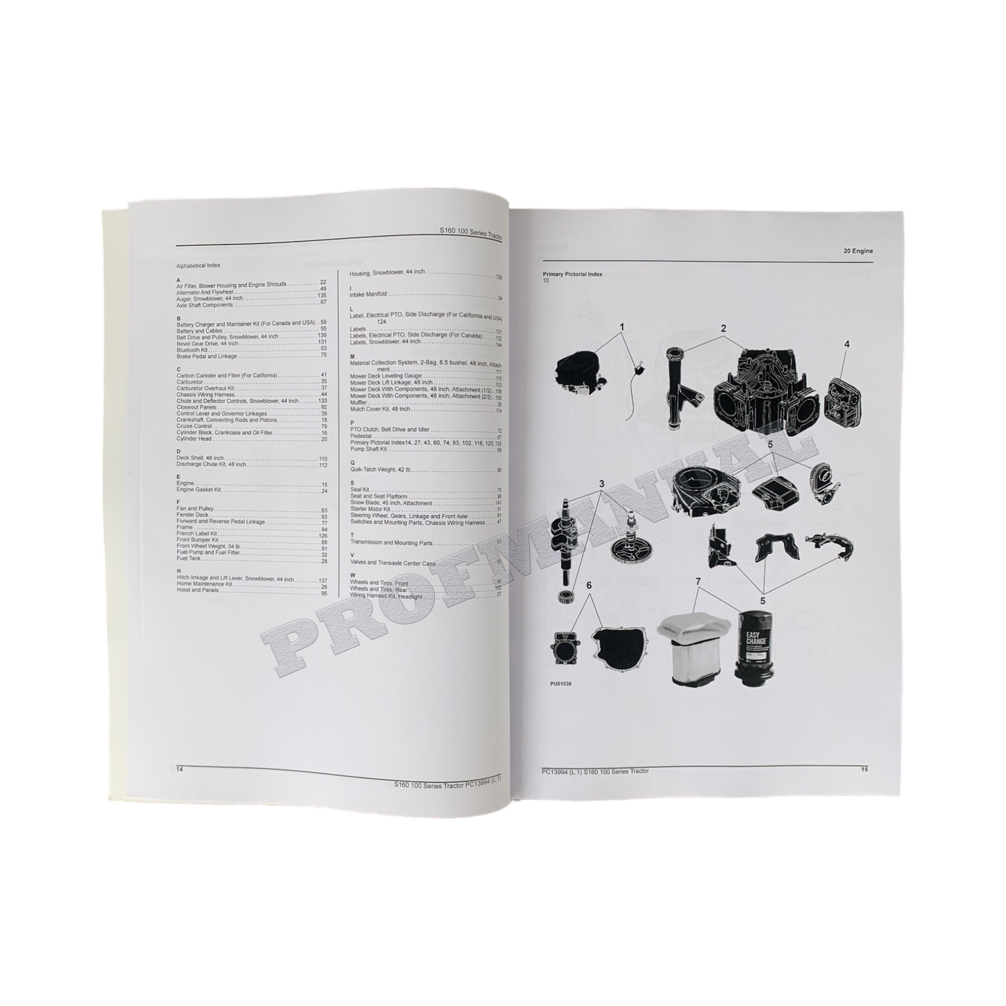 JOHN DEERE S160 TRAKTOR-ERSATZTEILKATALOG-HANDBUCH + !BONUS!