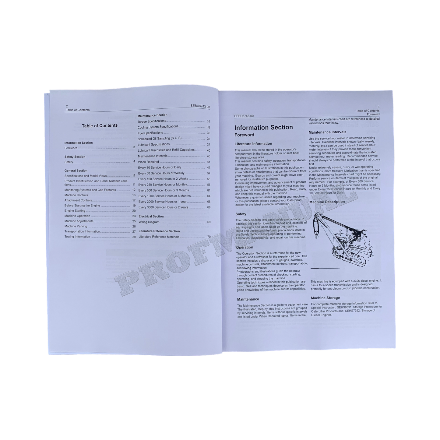 Caterpillar 572G Pipelayer Operators Maintenance Manual serial 9BL1-Up 8PC1-Up