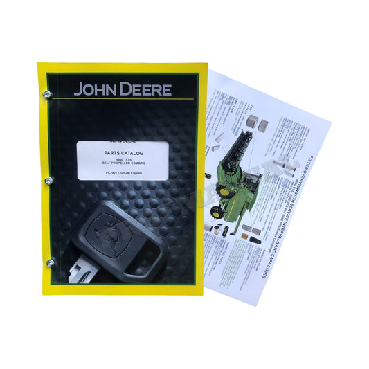 JOHN DEERE 9860 STS COMBINE PARTS CATALOG MANUAL + !BONUS!