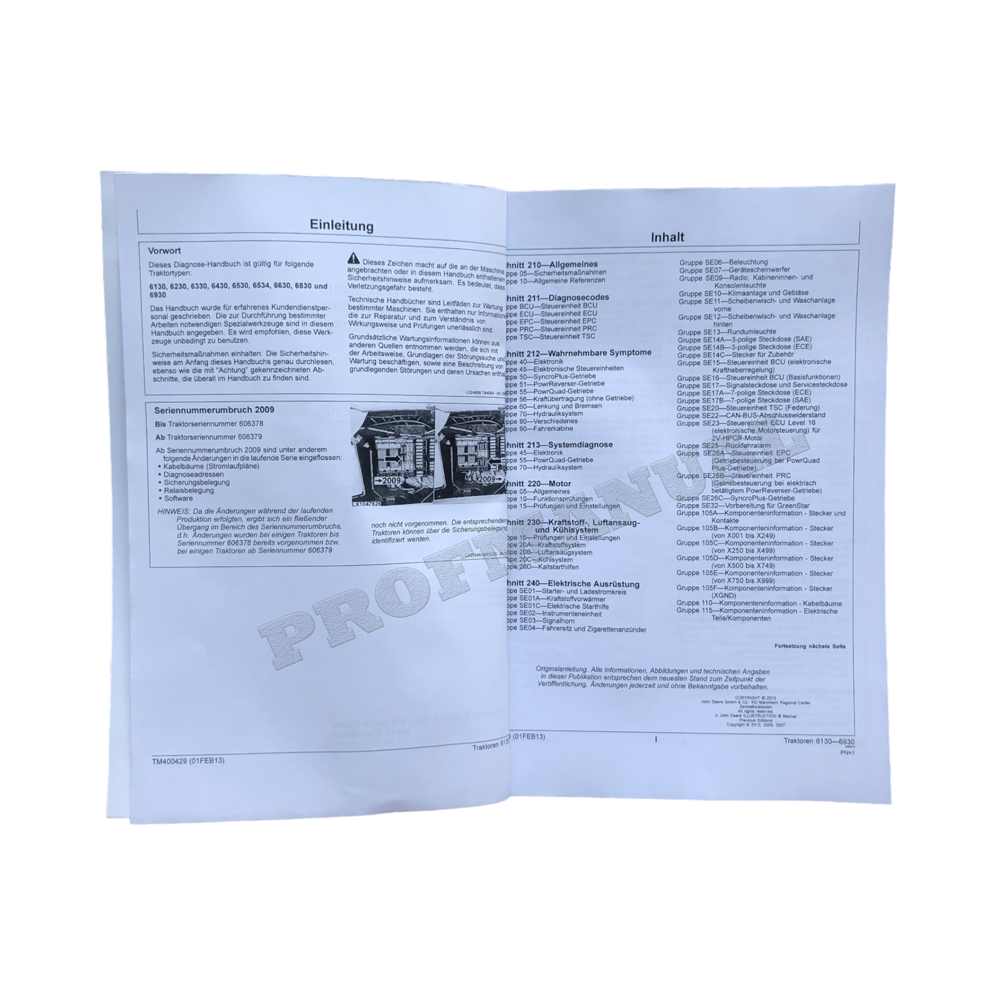 JOHN DEERE 6530 6534 6630 6830 6930 TRAKTOR DIAGNOSTIC REPARATURHANDBUCH