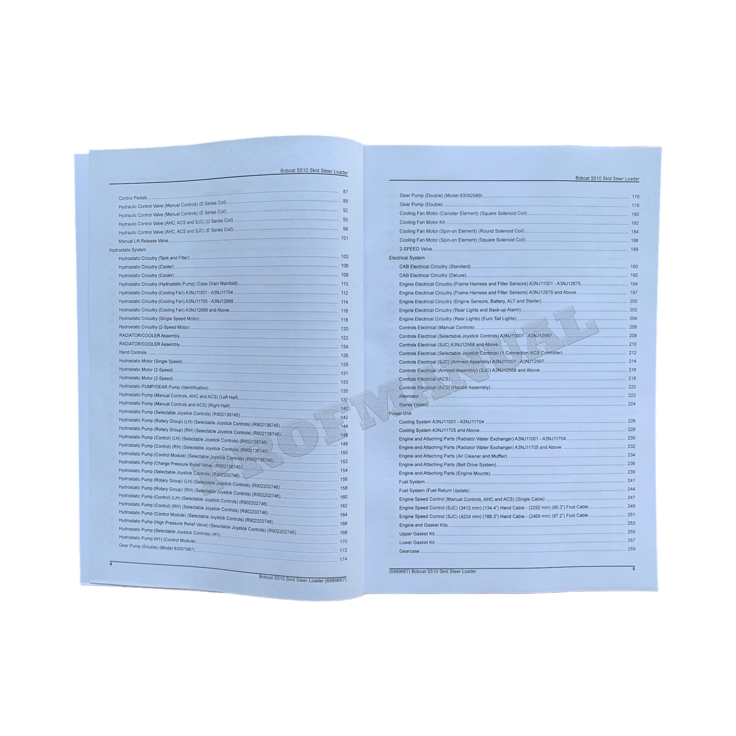 Bobcat S510 Kompaktlader Ersatzteilkatalog Handbuch A3NJ11001-