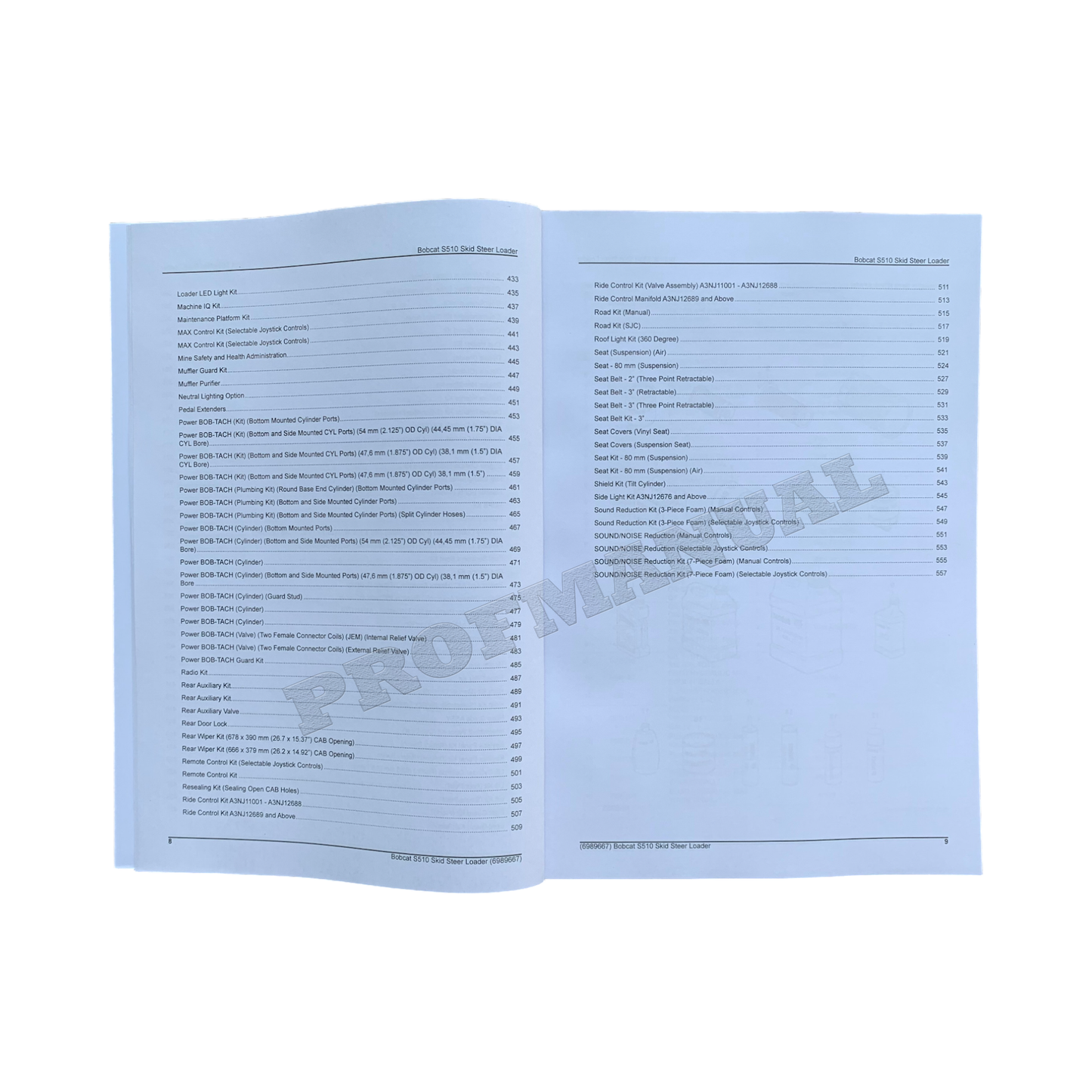 Bobcat S510 Kompaktlader Ersatzteilkatalog Handbuch A3NJ11001-