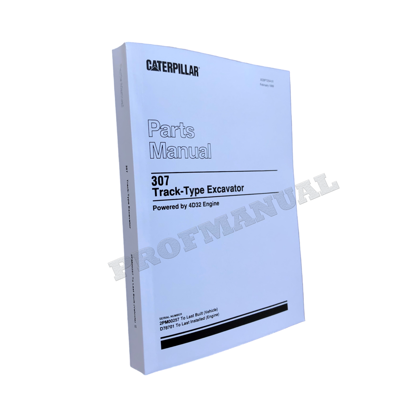 Caterpillar 307 Track Type Excavator Parts Catalog Manual D78701-Up 2PM257-Up