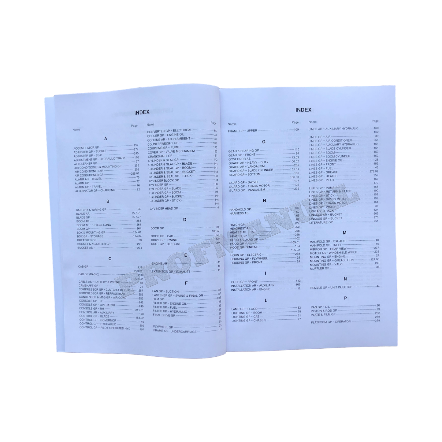 Caterpillar 307 Track Type Excavator Parts Catalog Manual D78701-Up 2PM257-Up