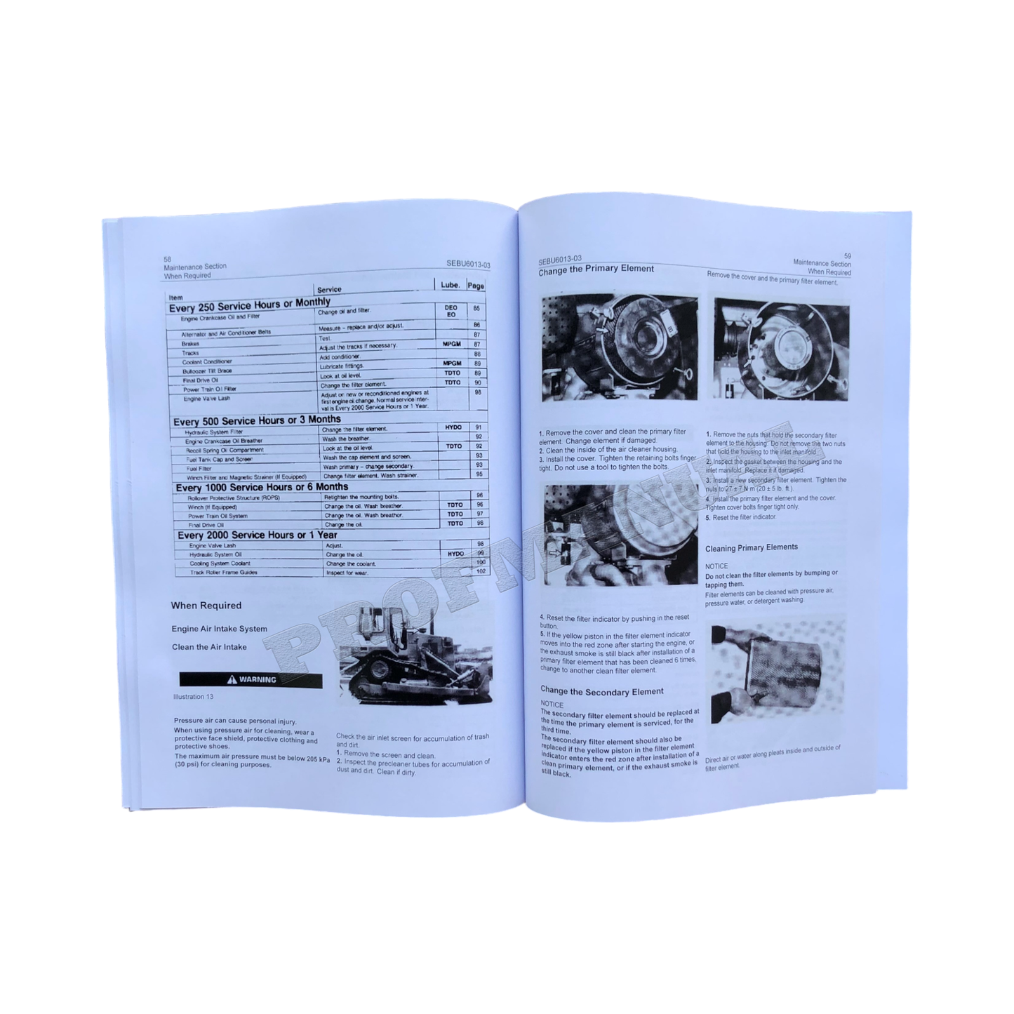 Caterpillar D4H Track Type Tractor Operators Maintenance Manual