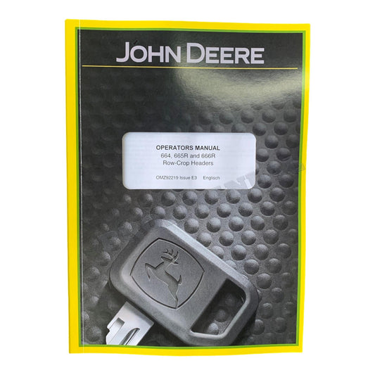 JOHN DEERE 664  665R  666R HEADER OPERATORS MANUAL